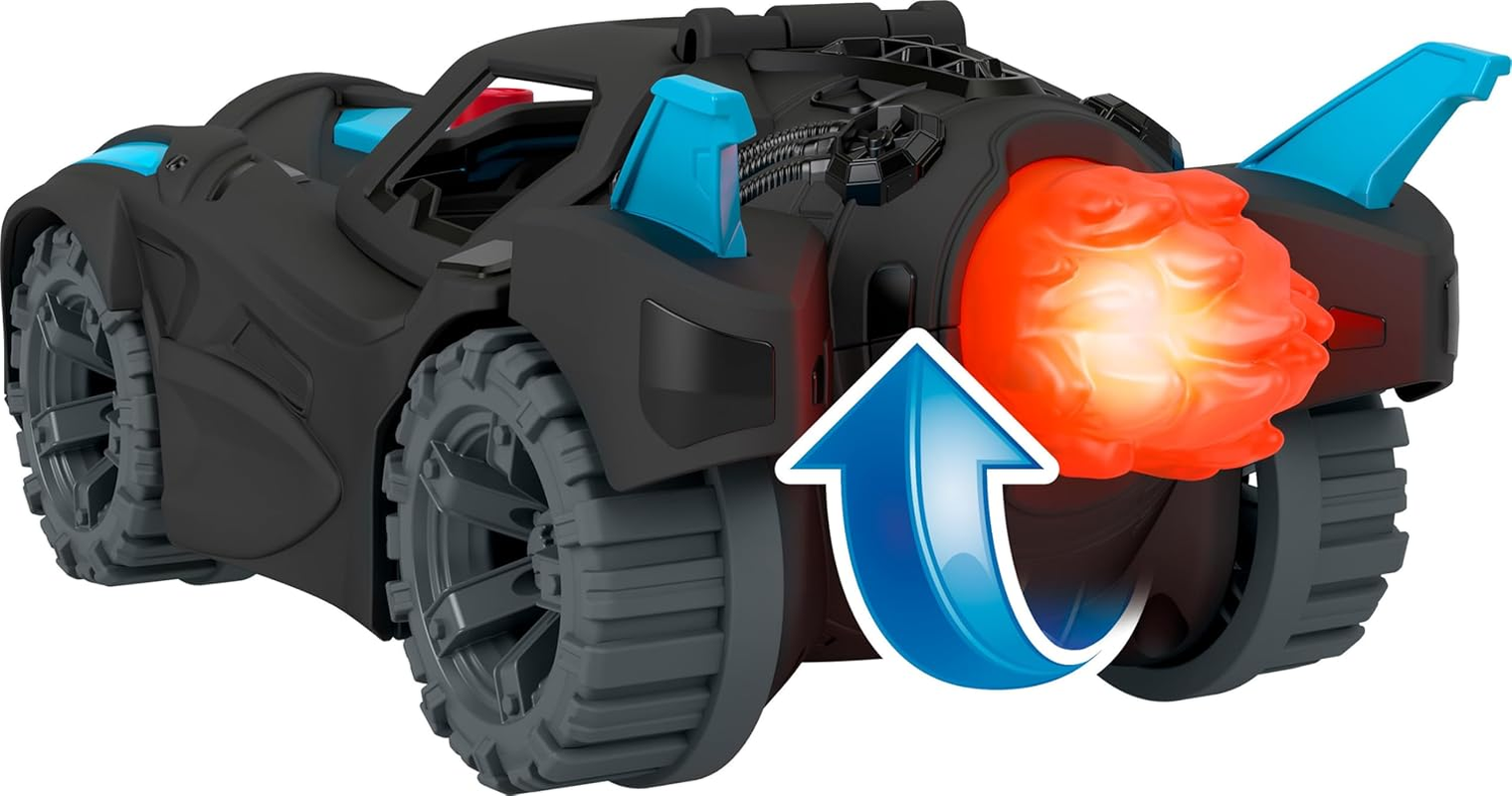 Fisher-Price Imaginext DC Super Friends Lights and Sounds Batman F22 Batmobile Playset} image number 5