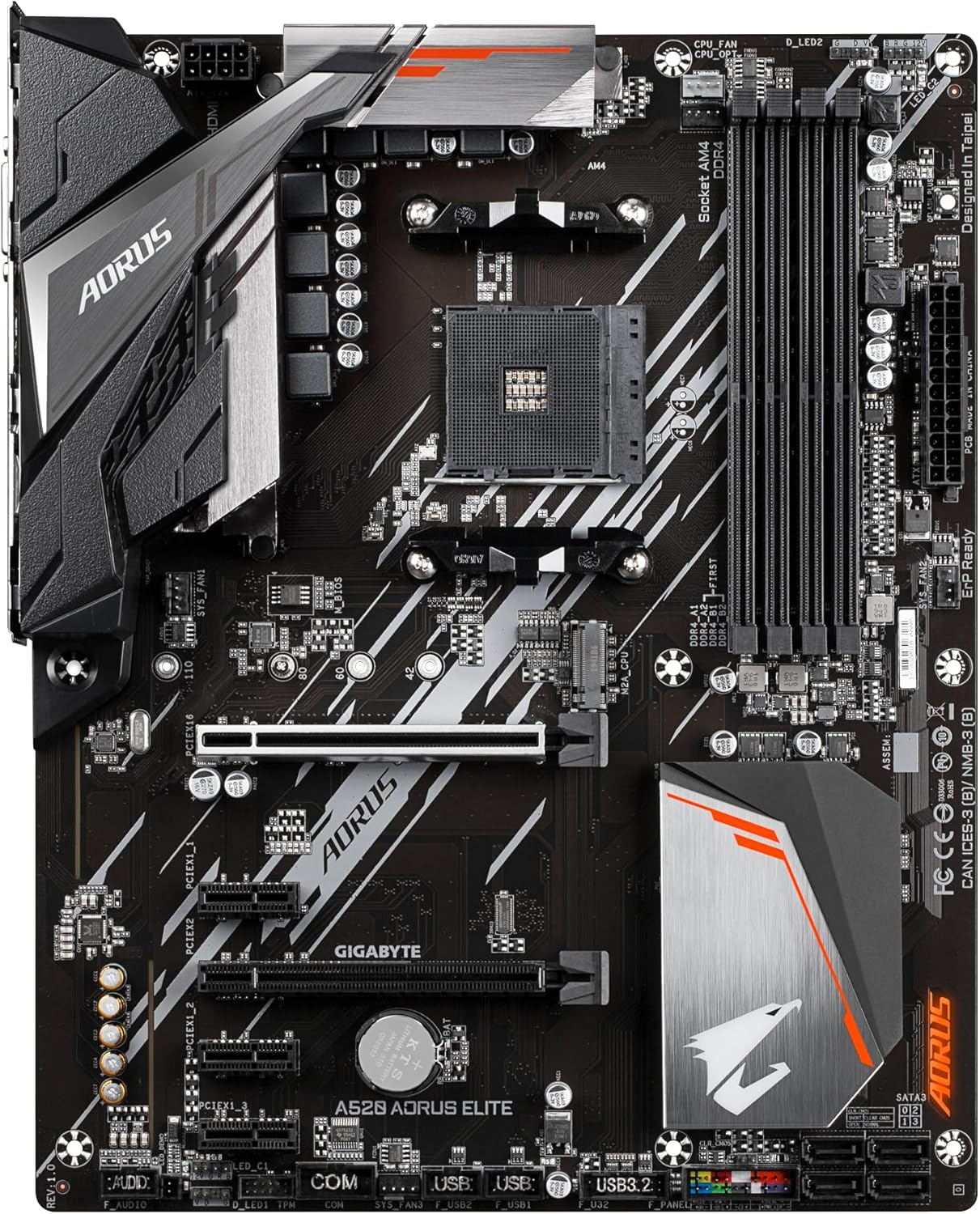 Gigabyte A520 Aorus AMD ATX Motherboard image number 1
