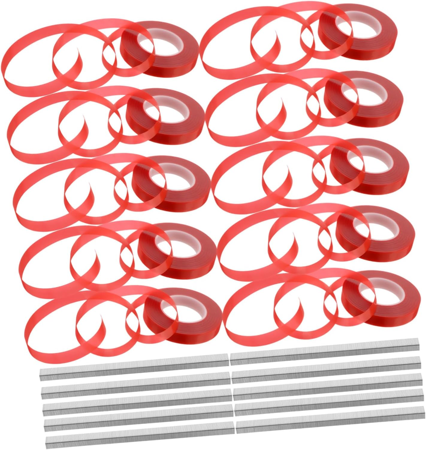 Levemolo 10Rolls Efficient Plant Tying Machine Garden Stretch Tie Tape Shrub Tie Stem Grafting Tape Gardening Hand Tools PVC Material Multiple Applications image number 1