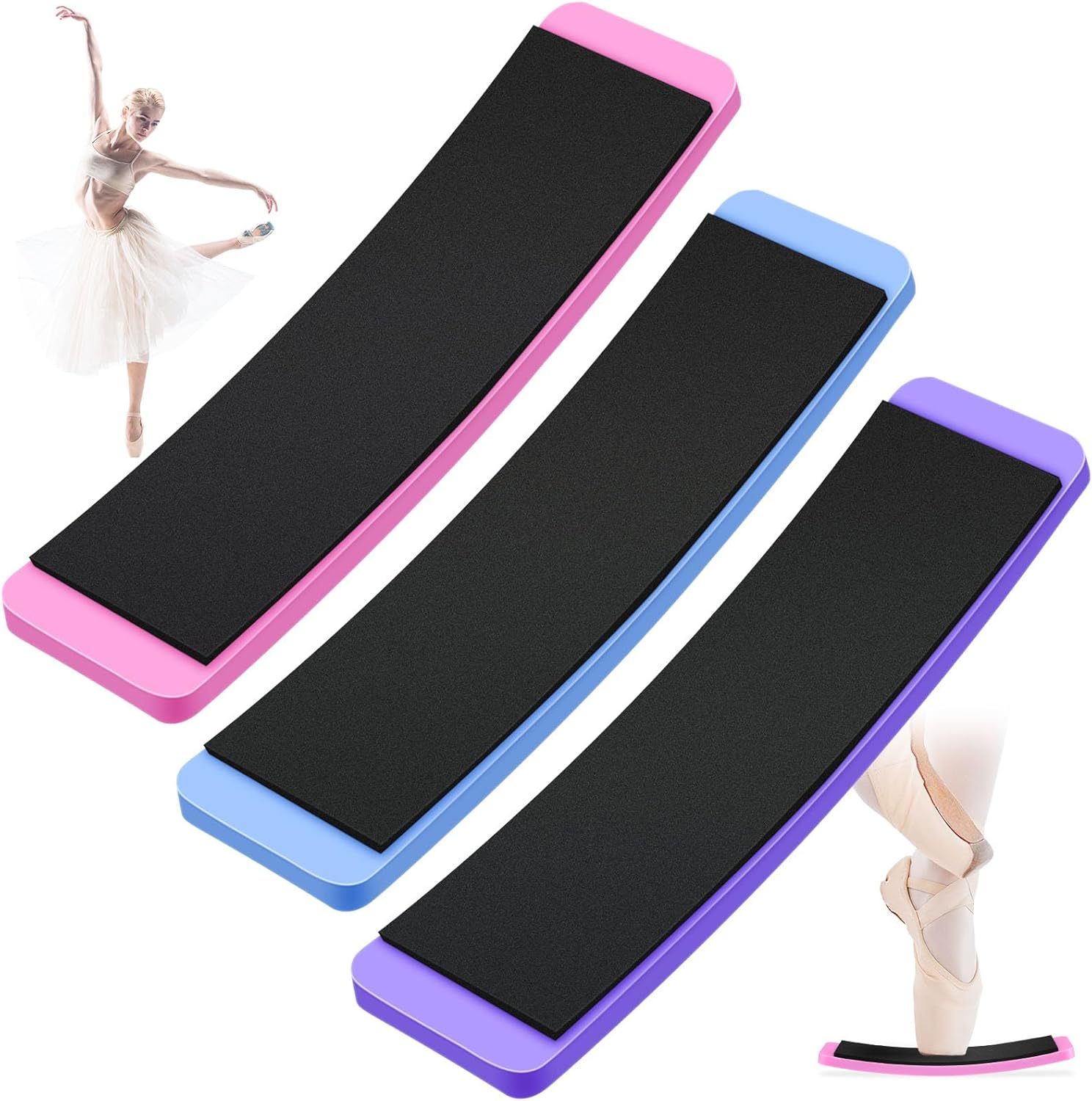 Sonwyoung 3 Pcs Turning Boards for Dancers Ice Skating Spinner Home Dance Equipment for Ice Skaters, Cheerleaders, and Gymnasts, Improve Your Turns, Balance and Stability image number 1