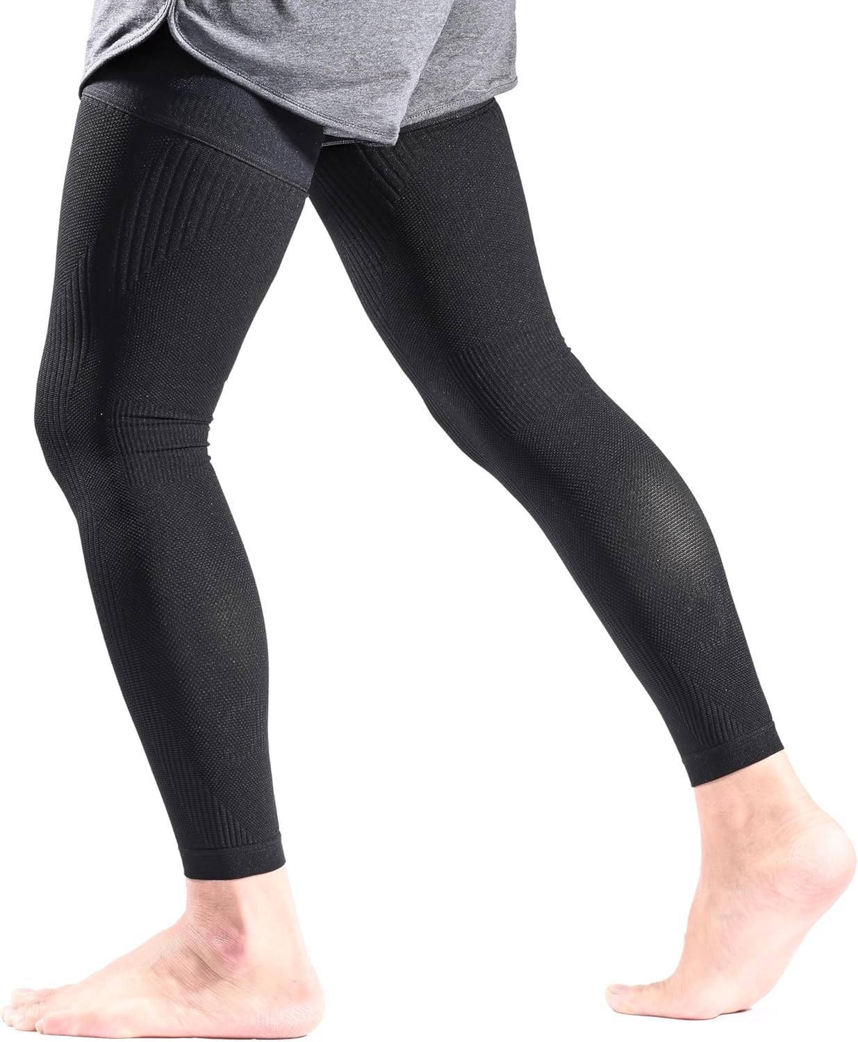 KEKING Full Leg Compression Sleeves, Unisex, Thigh High Compression Stocking 20-30Mmhg Graduated Support for Thigh Calf Knee image number 4