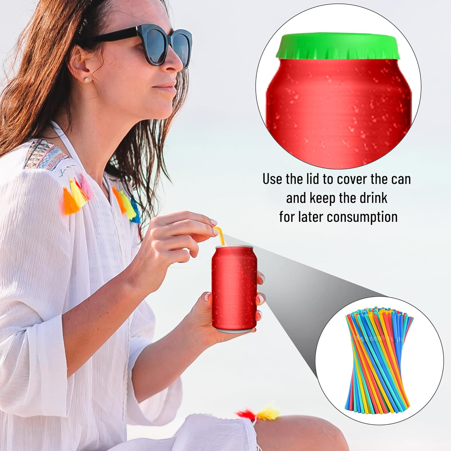 Can Rolling Dispenser, Can Holder, 2-Tier Fridge Organiser, Drink Dispenser, Beer Storage, Soda Drink Storage, Beverage Dispenser, for Fridge Kitchen Home Freezer Pantry Countertop Cabinets image number 1