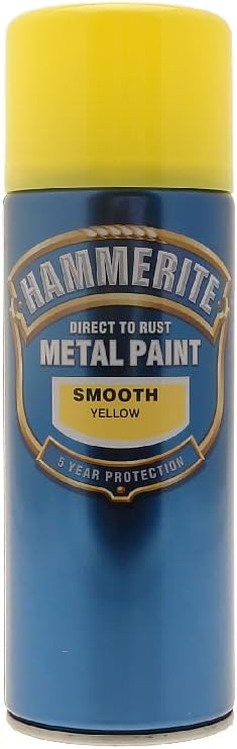Hammerite Direct to Rust Metal Paint Aerosol with Smooth Finish 285 G, Yellow image number 1