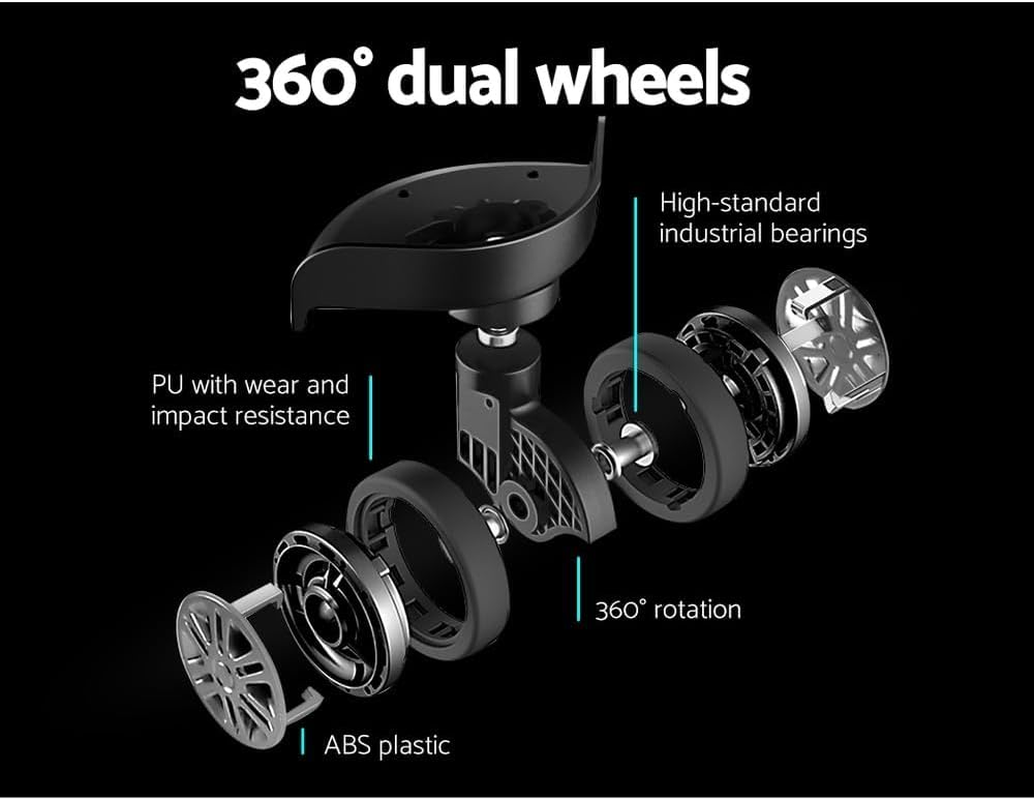 Wanderlite Luggage, Trolley Suitcase Hand Luggages Hard Case Shell, Travel Strap Bag Carry on Storage Adult Kids Lightweight Roller TSA Lock Dual Wheels, Black