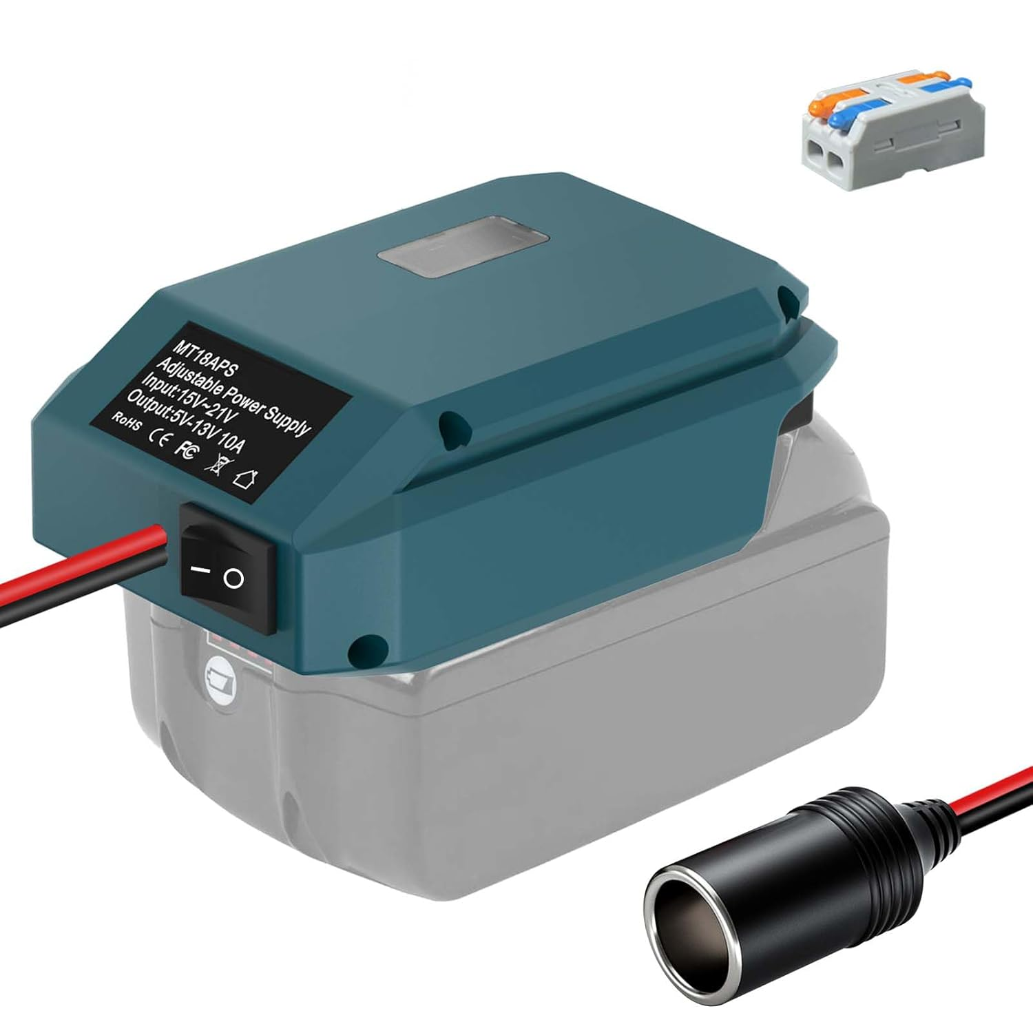 18V to 12V Step down Converter for Makita 18V, Power Wheel Adapter for Makita Voltage Reducer Transformer 130W Buck Converter Regulator for RC Car Truck Light & DIY