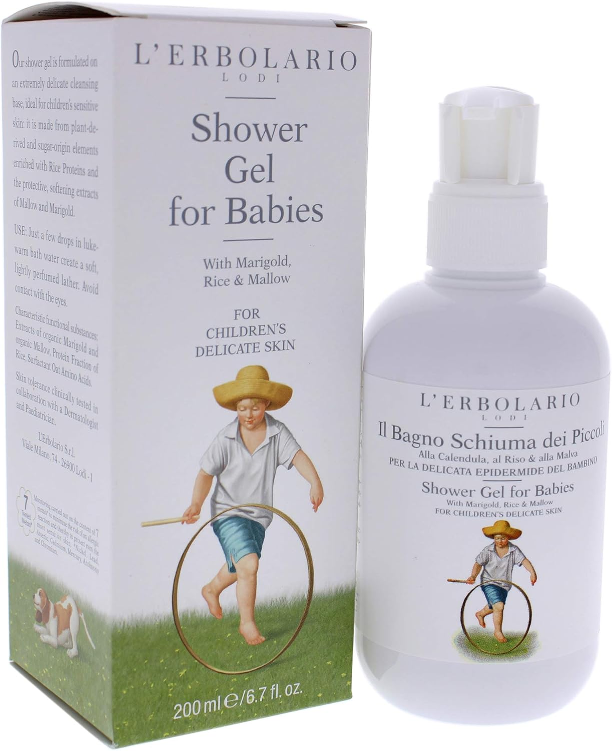 Lerbolario Shower Gel for Babies for Kids Shower Gel, 200 Ml image number 2