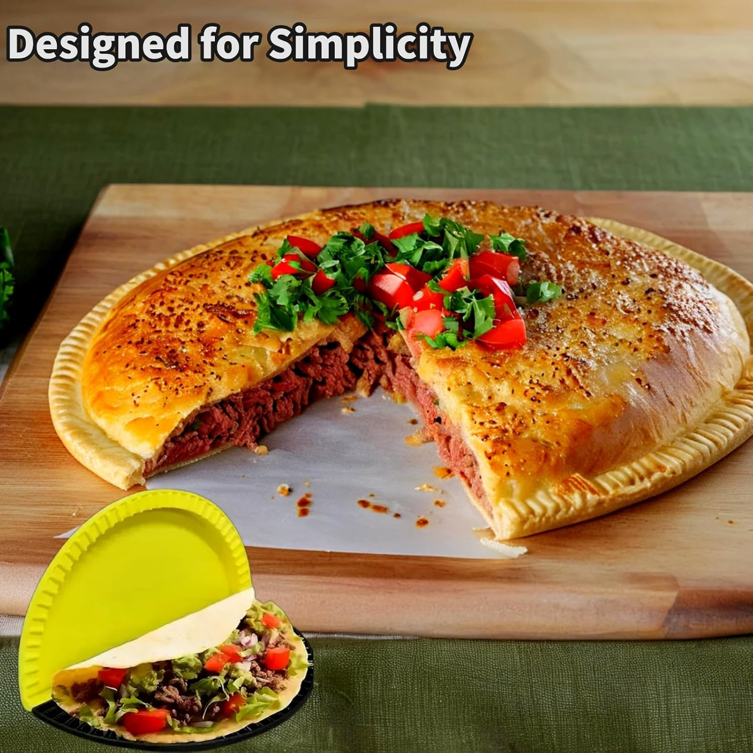 Tortilla Crimper & Quesadilla Maker Kit,Tortilla + Sandwich Bundle, 8'' & 3.54'' Empanada Samosa Mold, Sandwich Pocket Crimper for Air Fryer, Microwave, Oven Cooking