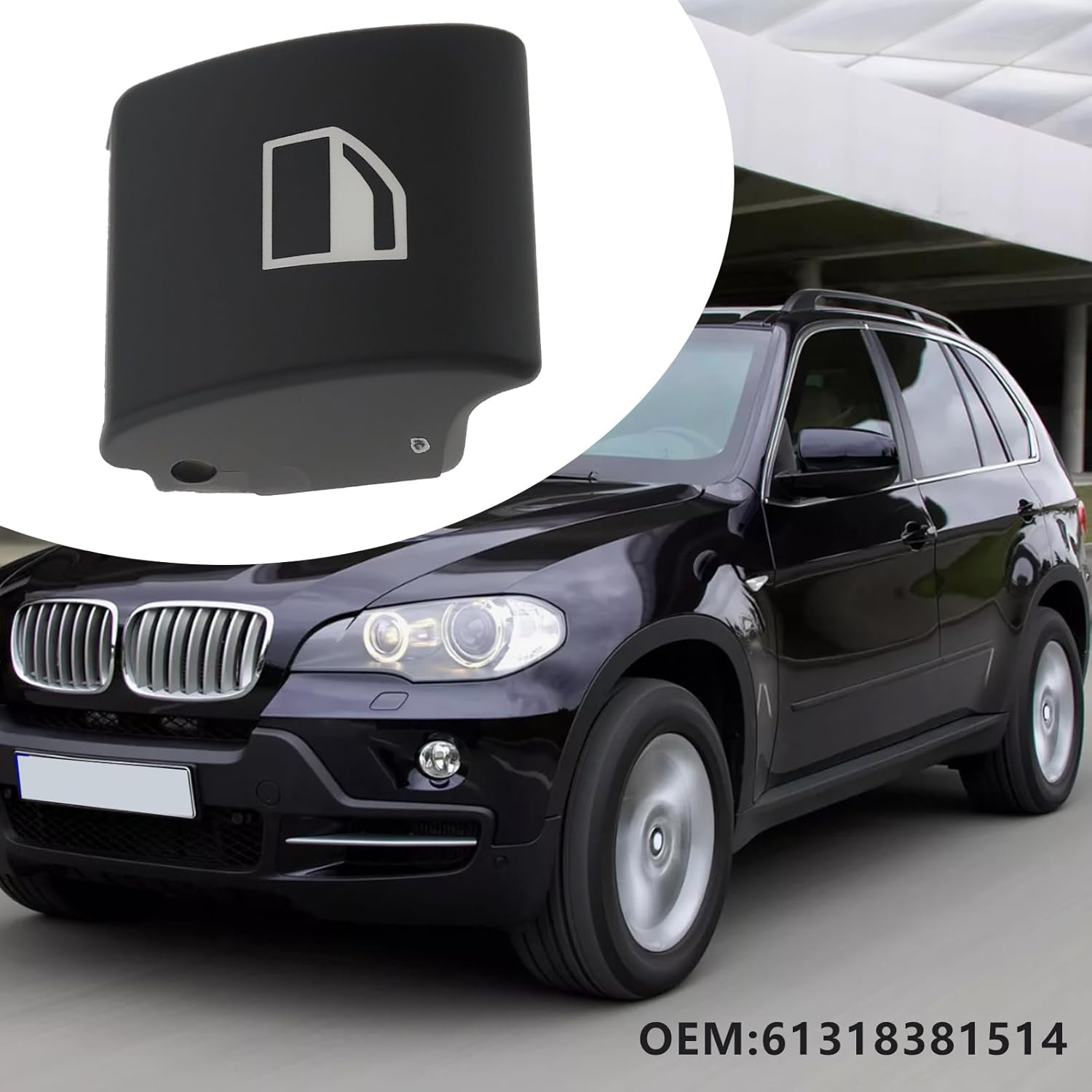 4Pcs Car Window Regulator Switch Button Replacement Part 61318381514 Compatible with BMW X5 E53 Compatible with BMW 3 Series E46 E90 image number 2