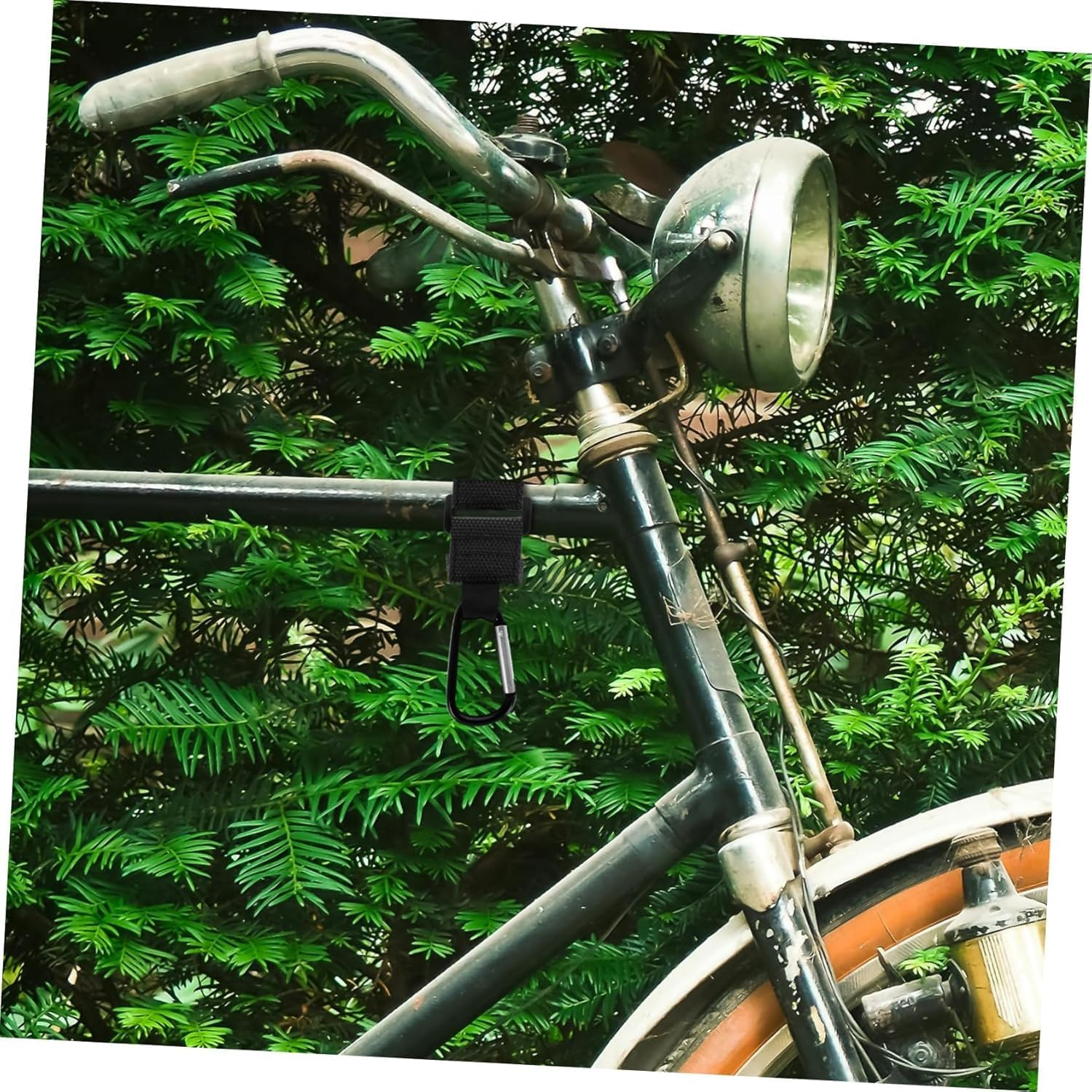 Handlebar Hanging Hook Clamp Bike Hooks Purse Diaper Bags Secure U Clips Clasp Hanger Heavy Duty Strap Lock for Motorcycles Wheelchairs Scooters image number 4