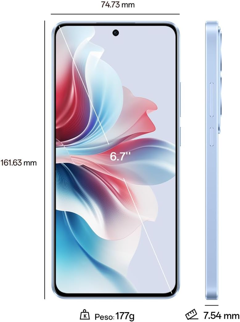 OPPO Reno11 F Dual-Sim 256GB ROM + 8GB RAM (Only GSM | No CDMA) Factory Unlocked 5G Smartphone (Ocean Blue) - International Version image number 3