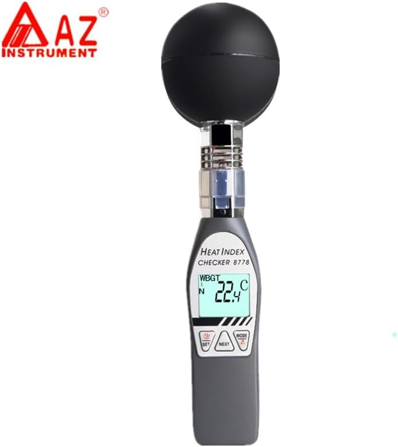 AZ8778 Portable Wet Bulb Globe Temperature WBGT Heat Stress Monitor with 75 Mm Black Ball image number 4