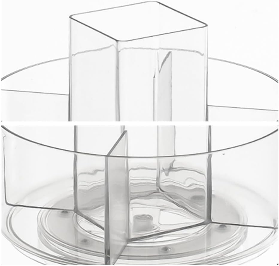 Acrylic Desk Pencil Pen Holder, 5 Slots 360&deg; Degree Rotating Organizers for Desktop Storage Stationery Pot Office School Home Desktop Marker Crayon Storage Stationery Loopunk (5 Slots) image number 2