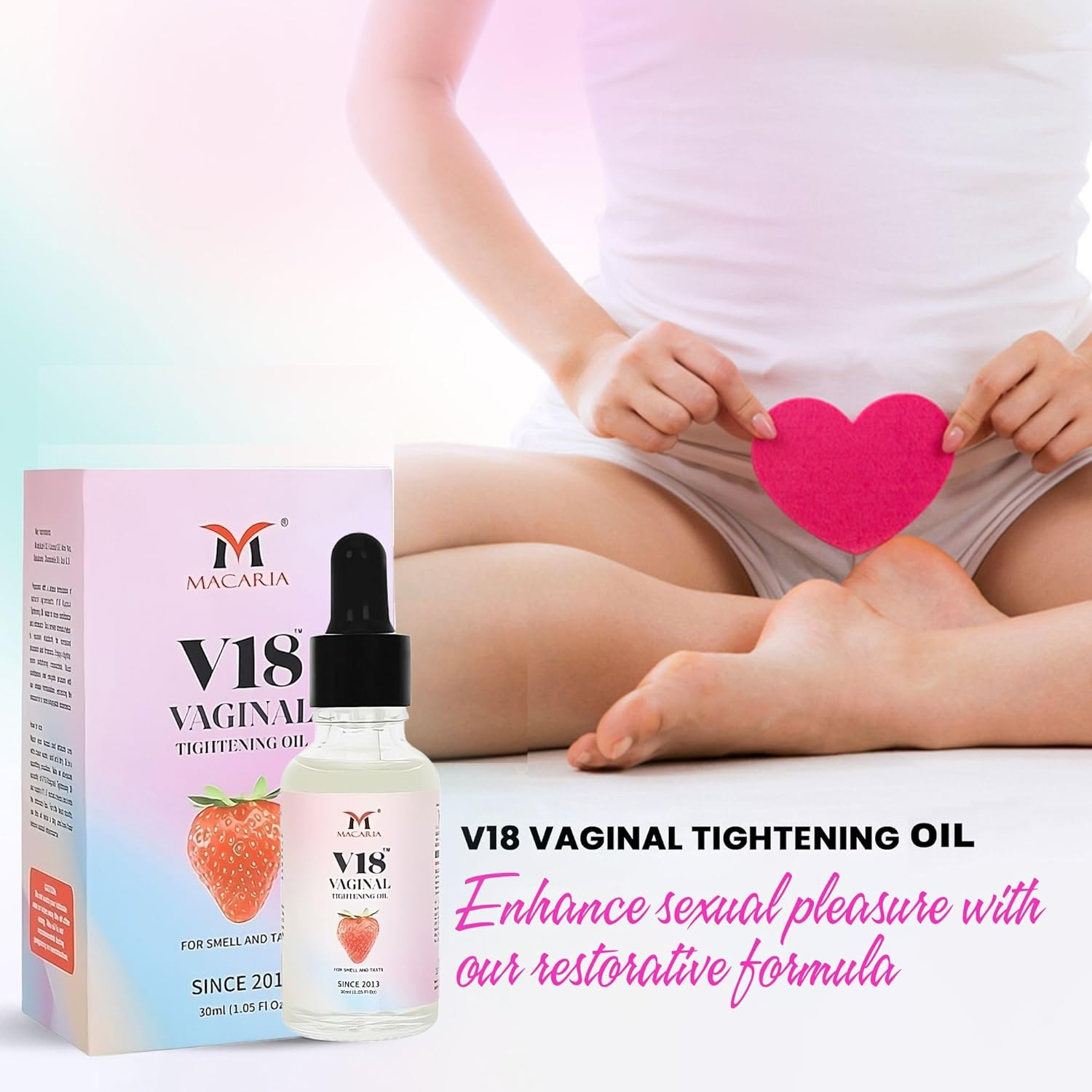 V18 Vaginal Yoni Pussy Shrink Oil (Cream Gel) for Women & Girls Smell & Taste 30Ml