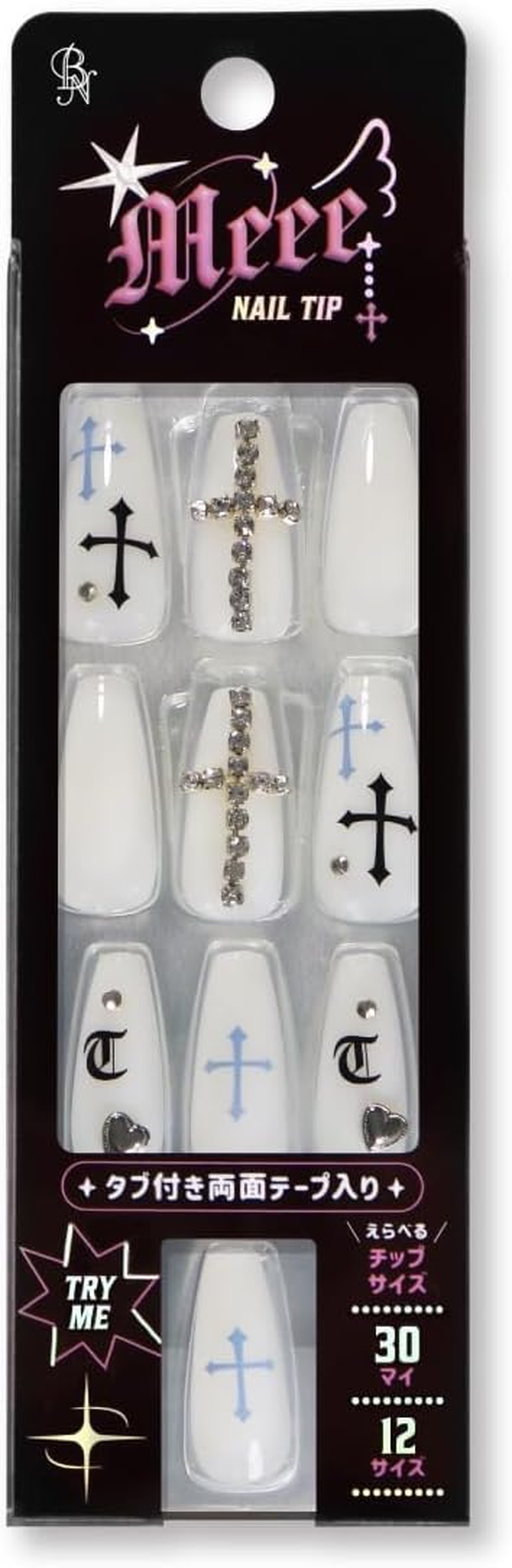 Meee NAIL TIP Nail Tips GAN-03 (30 Sheets / 12 Sizes)