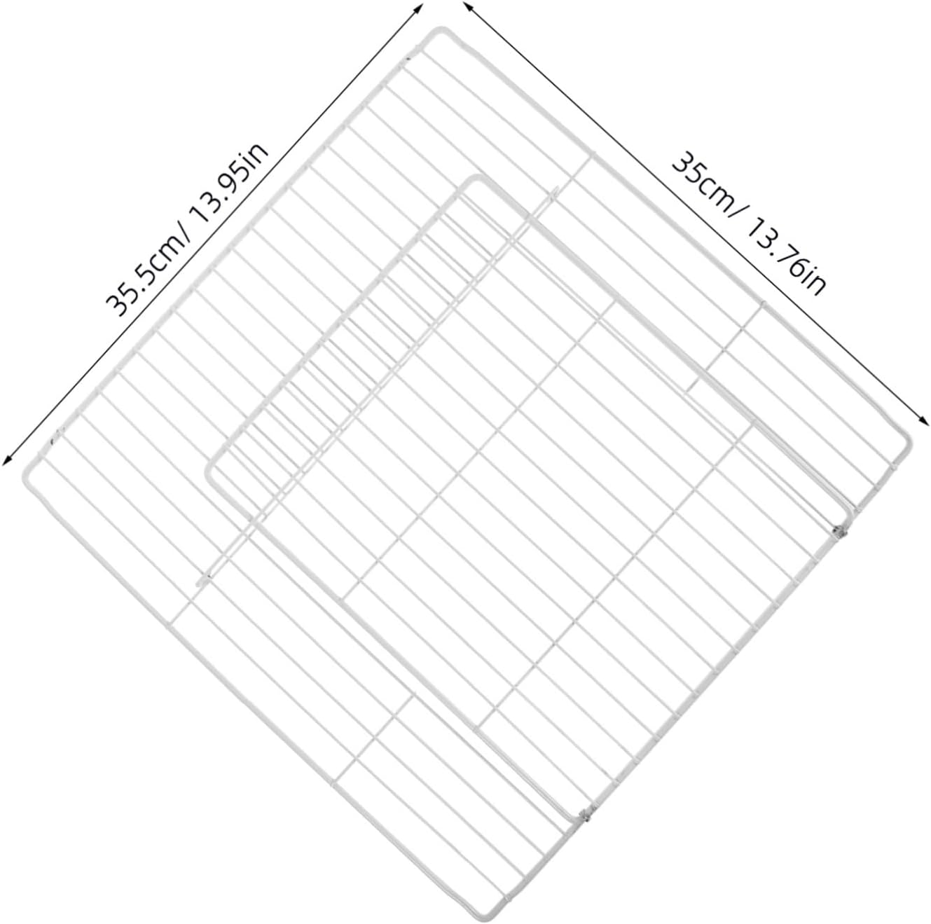 Yardwe Dense Mesh Cat Cage Replacement Door Panel Inwardfolding Iron Metal Screen for Indoor Pet Playpens Crates Enclosures Villa Accessory image number 3