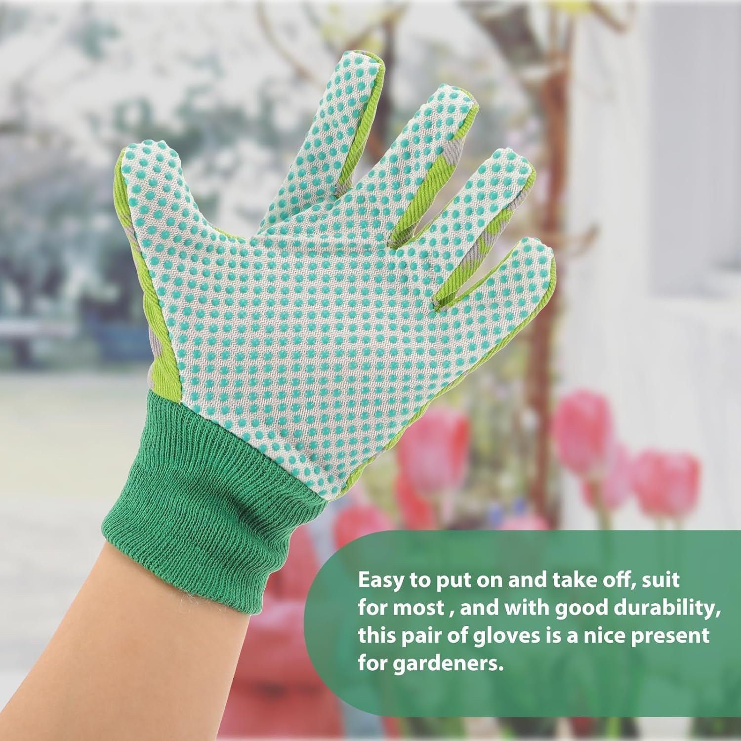 Gardening Gloves,1 Pair Yard Work Glove Rubber Coated Garden Gloves for Girls Boys Youth Outdoor Cut Resistant Multi-Purpose Work Gloves Breathable Comfortable for Outdoor Activities image number 6
