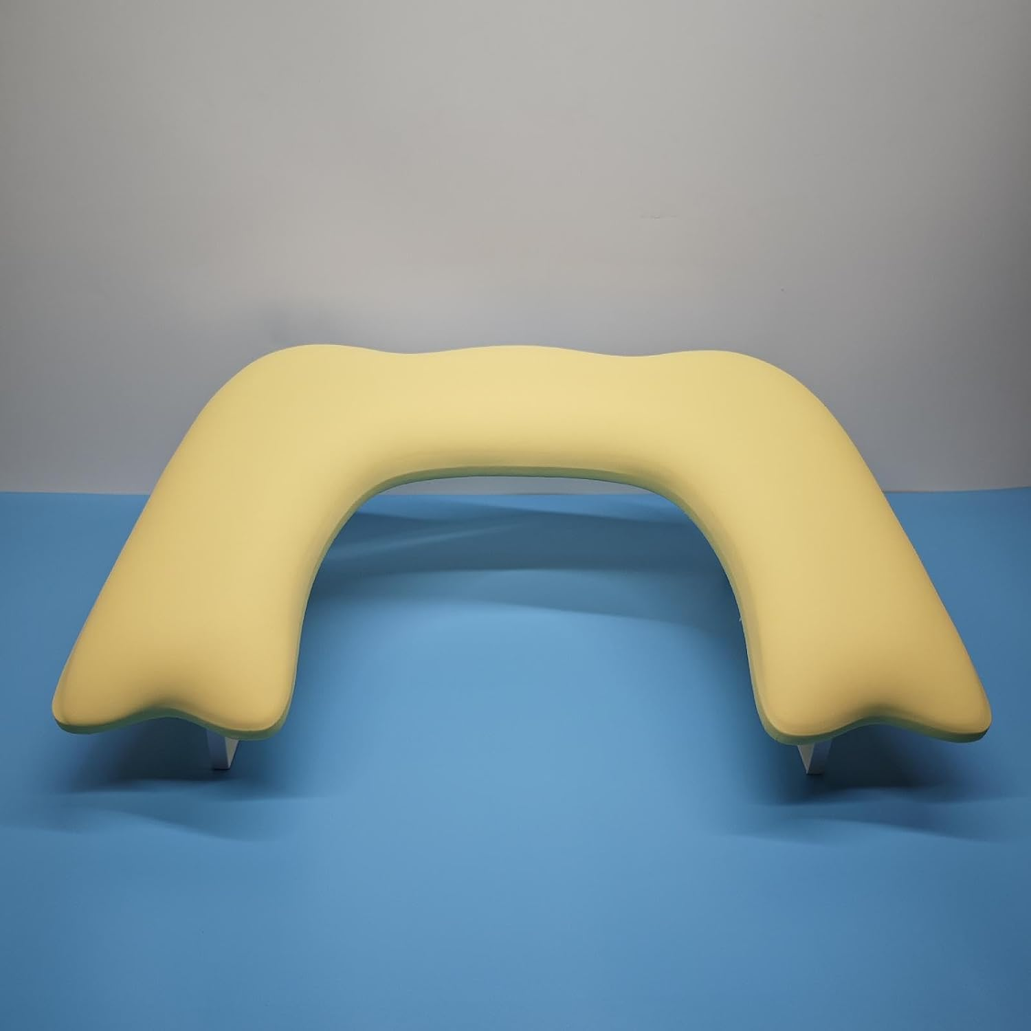 Eigell Nail Art Hand Rest Soft Comfortable Professional Non Slip Nail Table Station Nails Art Accessories for Beginner Makeup Tool, Yellow