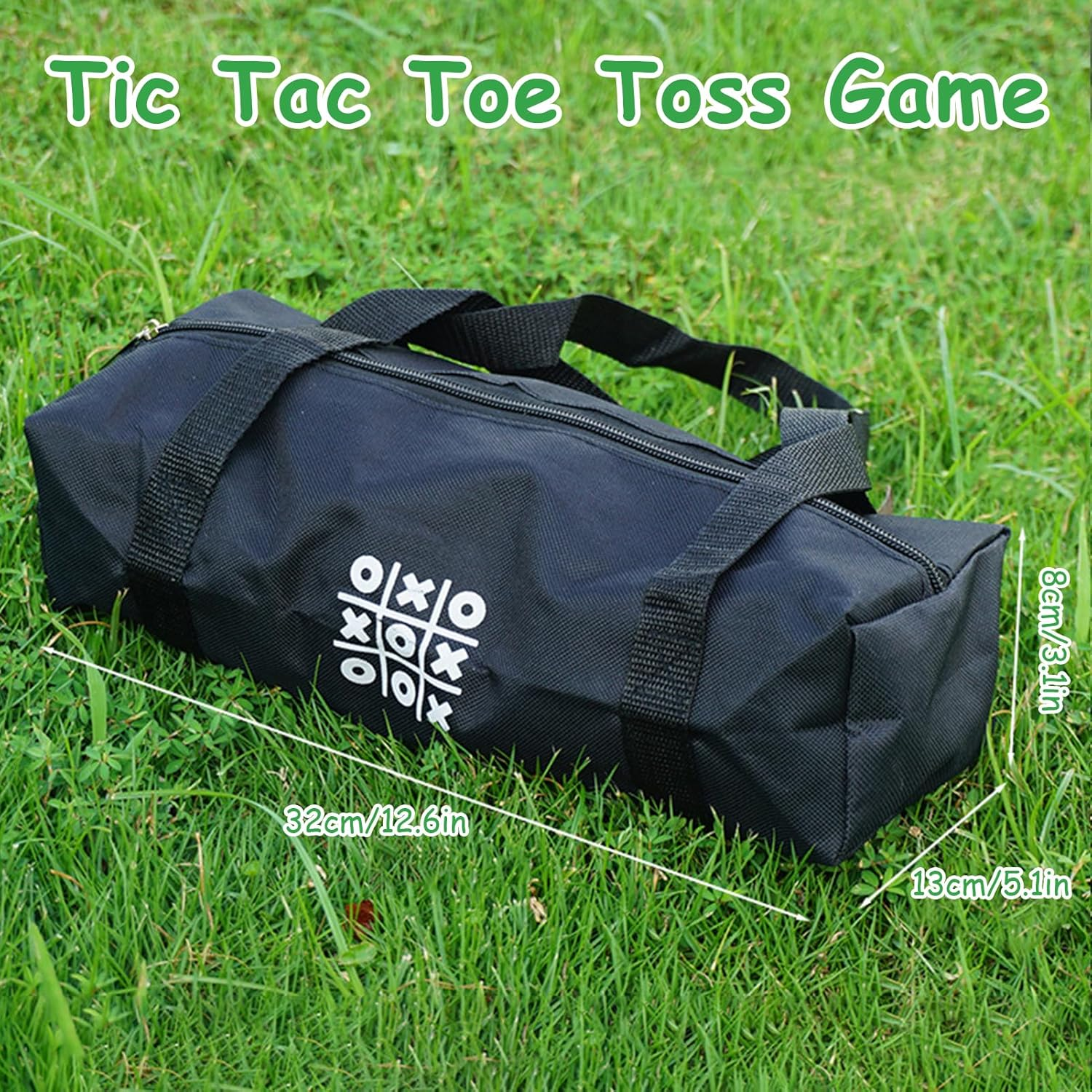 Gugxiom Giant Tic Tac Toe Outdoor Game, Large Tic Tac Toe Game, Bean Bag Toss Game, No Assembly, for Backyard, Lawn, Outdoor Camping