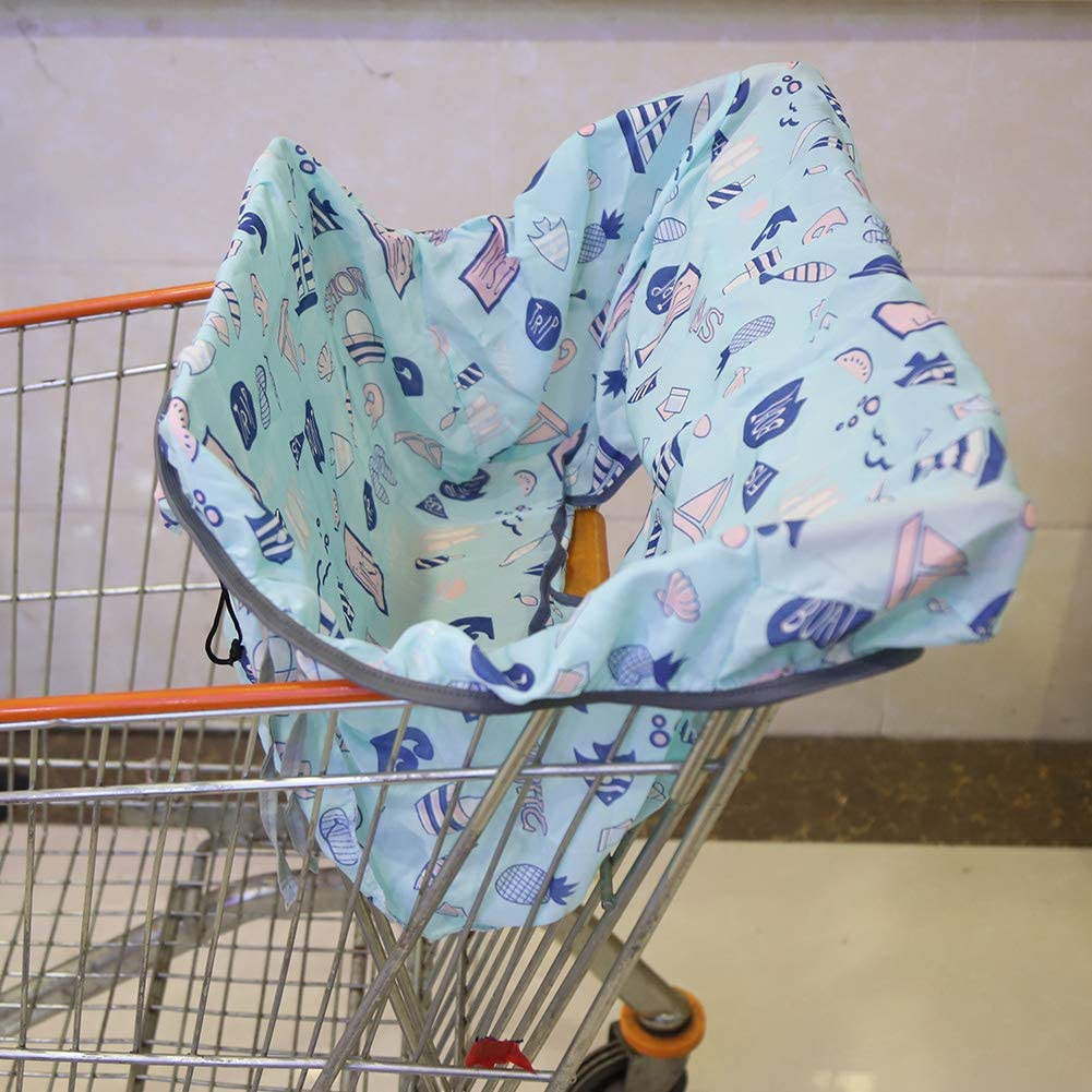 Portable Toddler Shopping Cart Chair Package Cover,Unisex Compact Universal Baby Shopping Trolley Cover Highchair Seat Cushion,Washable Shopping Trolley Cover with Phone Pocket
