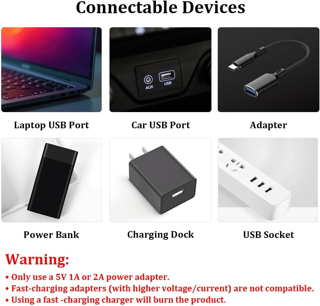 2 PCS Retro Car Lamps,Plug-In USB Led Interior Atmosphere Lights with Touch and Dimmable,Car USB Night Light,Portable Mini LED Interior Lamps,Blue