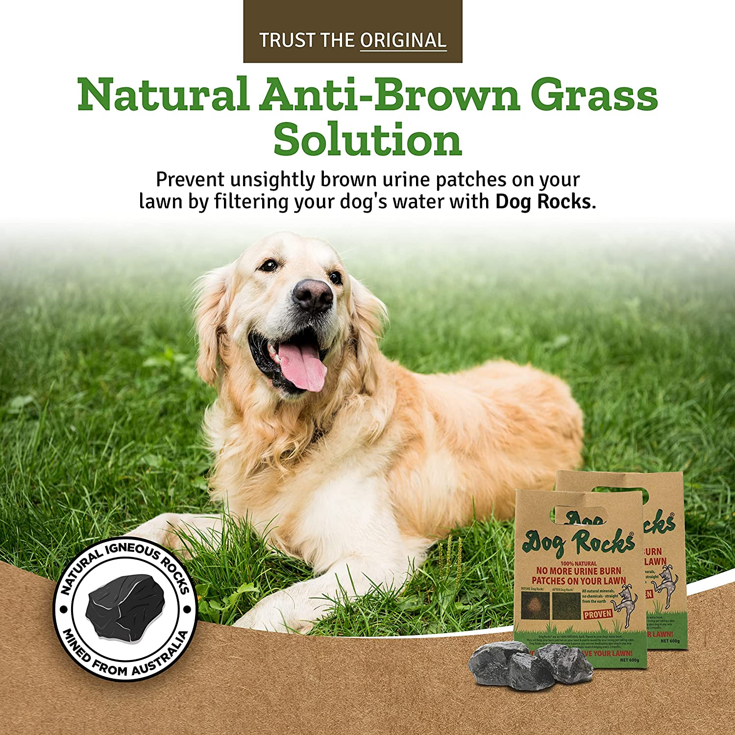 Dog Rocks, Prevents Grass Burn Marks Naturally, 600G, Each Bag Lasts 6 Months, 2 Bags image number 5