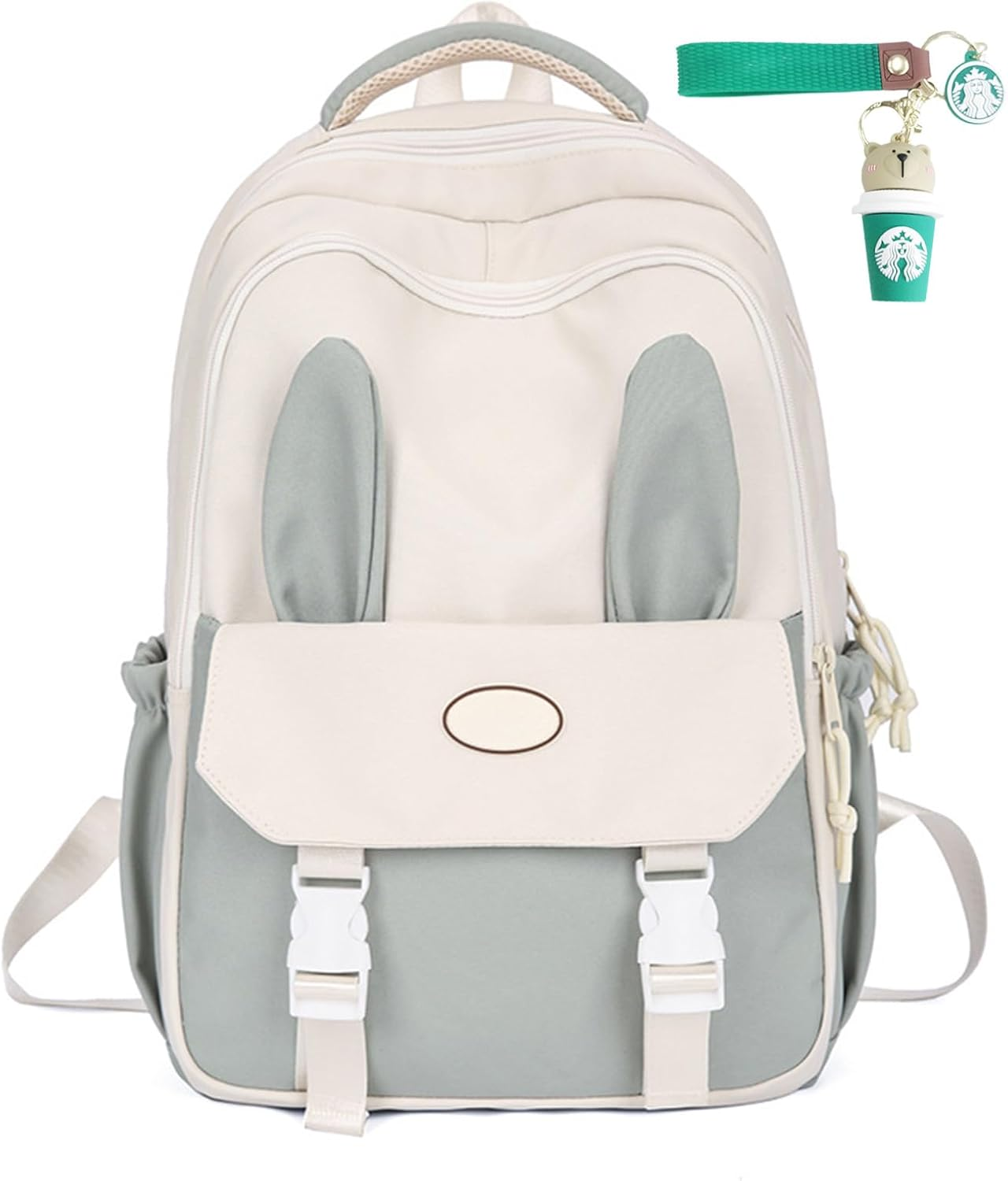 EIOYUMY Breathable Comfortable School Backpack, Cute Fashionable College Backpacks, Lightweight Large Capacity Multi-Pockets