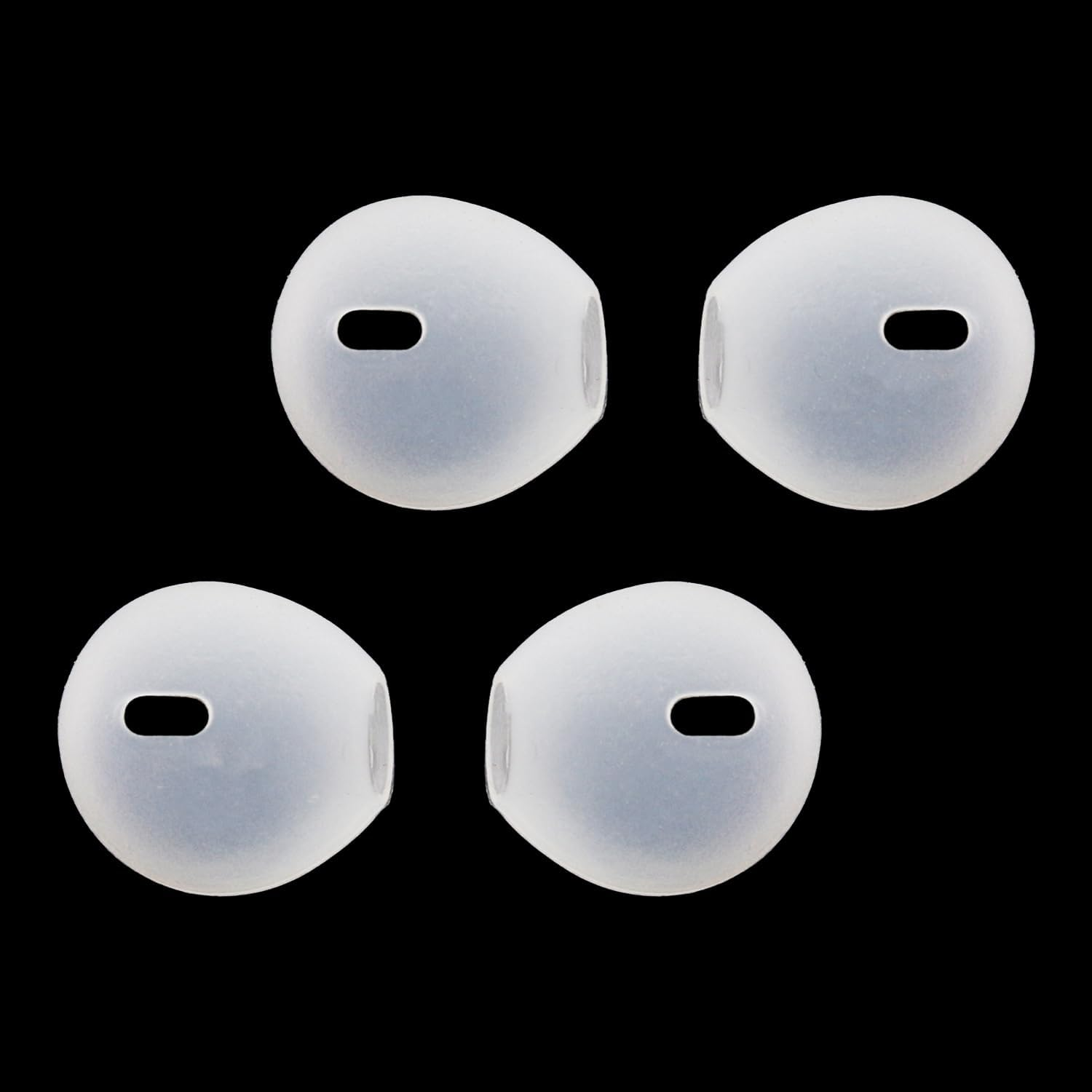 TORMEN 4 PCS Soft Silicone Earbud Covers - Anti-Slip and Anti-Drop Sport Ear Tips - Compatible with Iphone Ear Tips (Transparent,