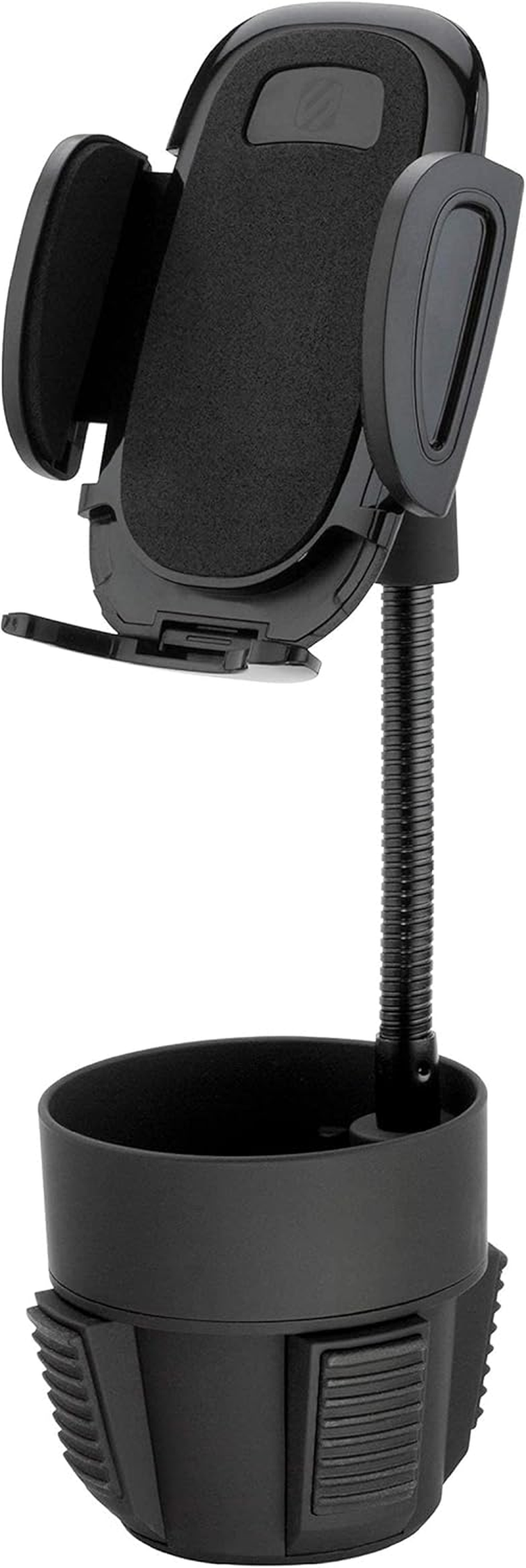 Scosche SUH12V Select Power Socket Mount with Phone Mount for Car, Flexible Neck, and USB Charging Port, 360 Rotation, Black image number 1