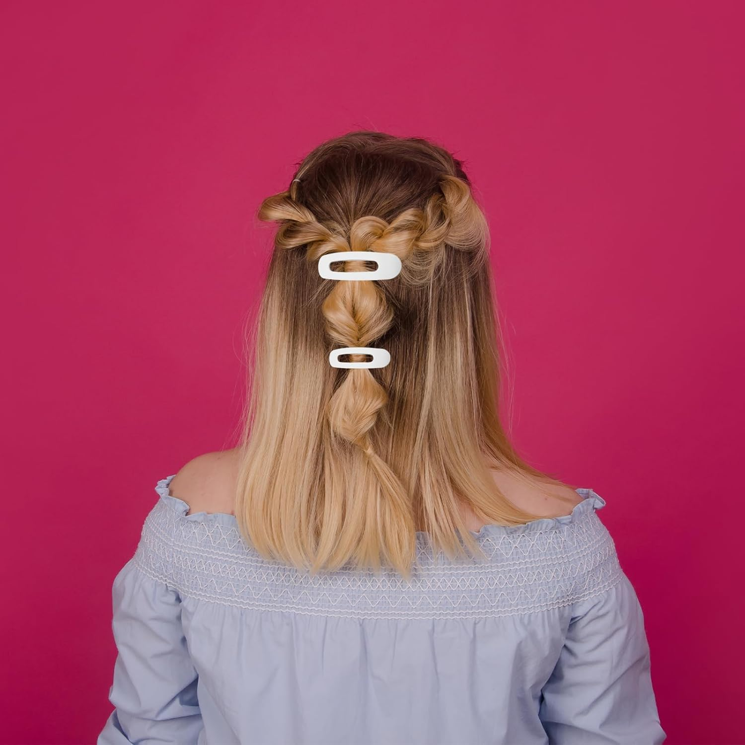 TEAONE Duck Billed Thin Thick Hair Barrette, 12 PCS Flat Hair Clips for Hair Decoration Accessories (3 Size, 4 Colors) image number 6