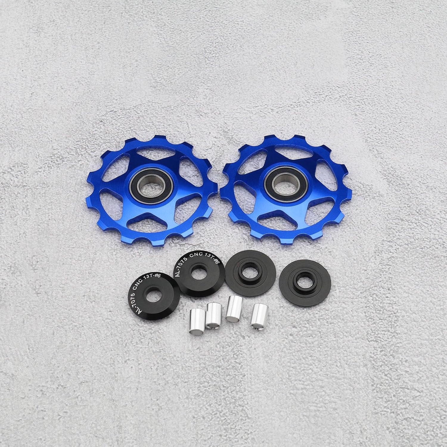 SING F LTD 2PCS 13T Jockey Wheel Pulley Wheel Derailleur Pulley Compatible with Shimano Compatible with SRAM 8 9 10 11 12-Speed Derailleurs - Blue image number 2