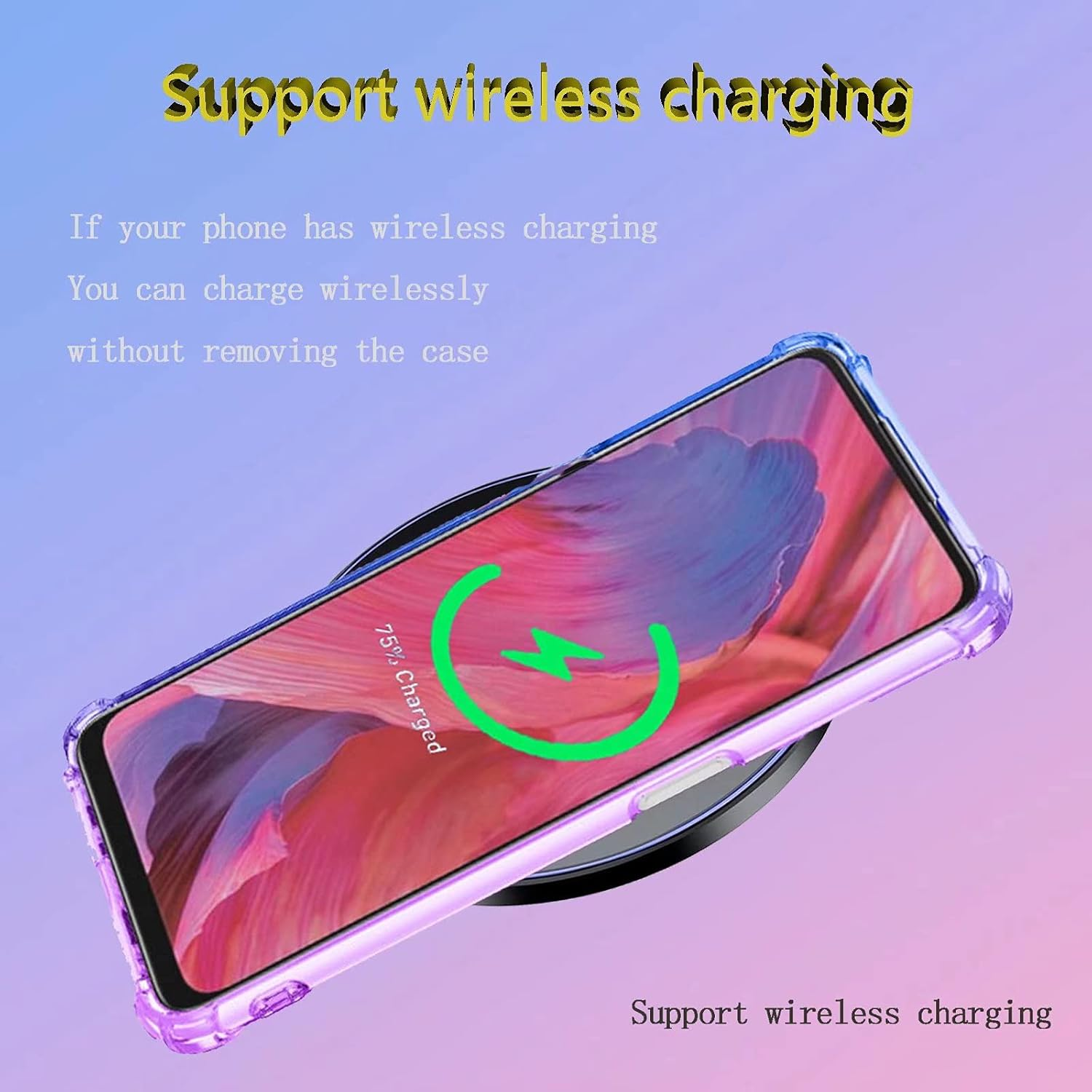 SEAHAI Case for Nokia X10 / X20, Colour Gradient Ultra Thin TPU Mobile Phone Cover, Colourful Transparent Soft Silicone Bumper Shockproof Protective Case, Purple/Blue image number 2