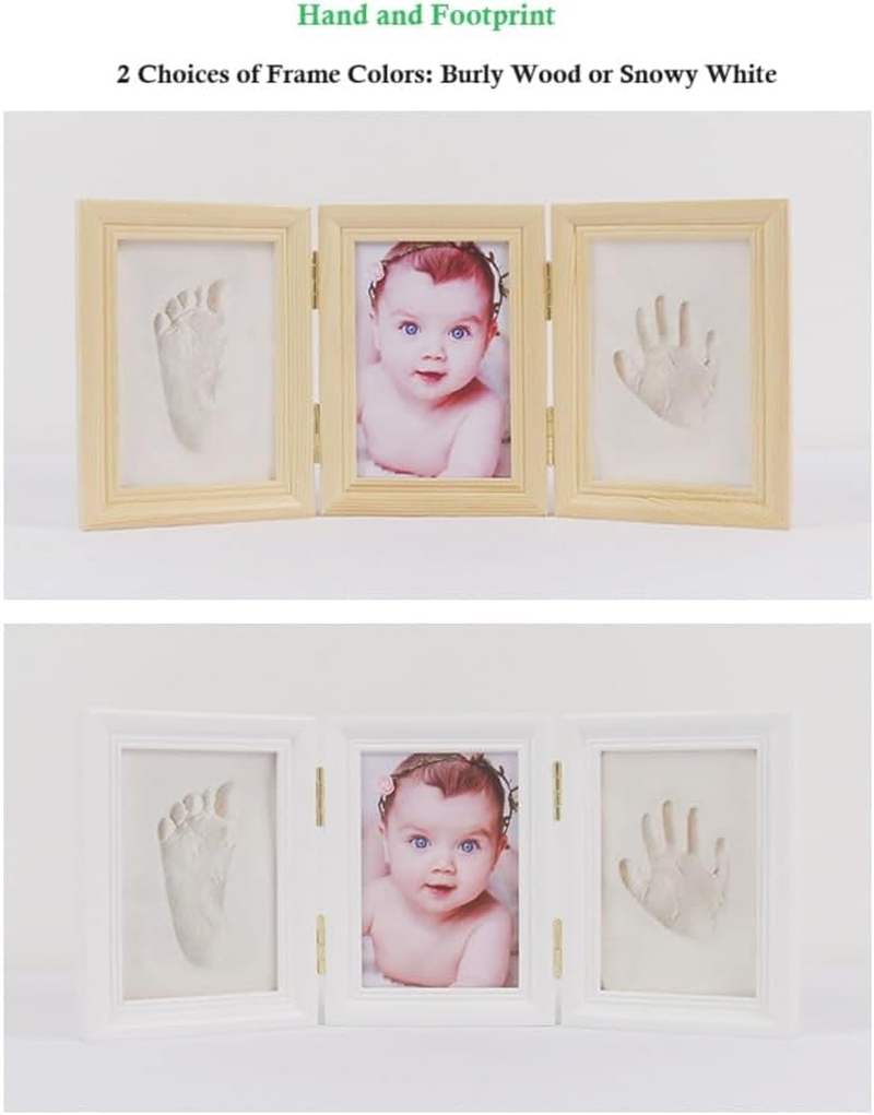 Baby Hand and Footprint Kit, Baby Footprint Kit, Baby Handprint Kit, Footprint, Handprint, Baby Imprint Kits, Newborn Baby Gifts, Nursery Picture Frame, Shower Gifts, Milkywhite, HG and J - Blue image number 6