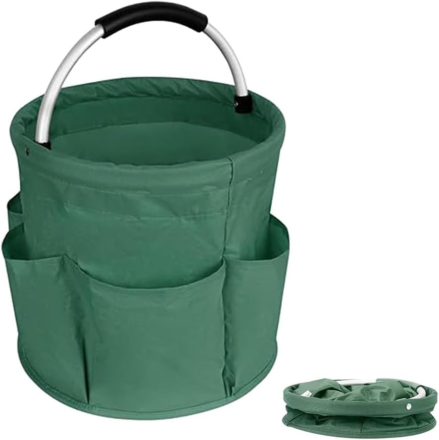 Versatile and Reusable Folding Basket with Handle, Outdoor Storage Bag, Portable Picnic Basket, Beach Basket, Foldable Home Bathroom Storage Bath Toiletries Bag, Foldable Home Shopping Basket