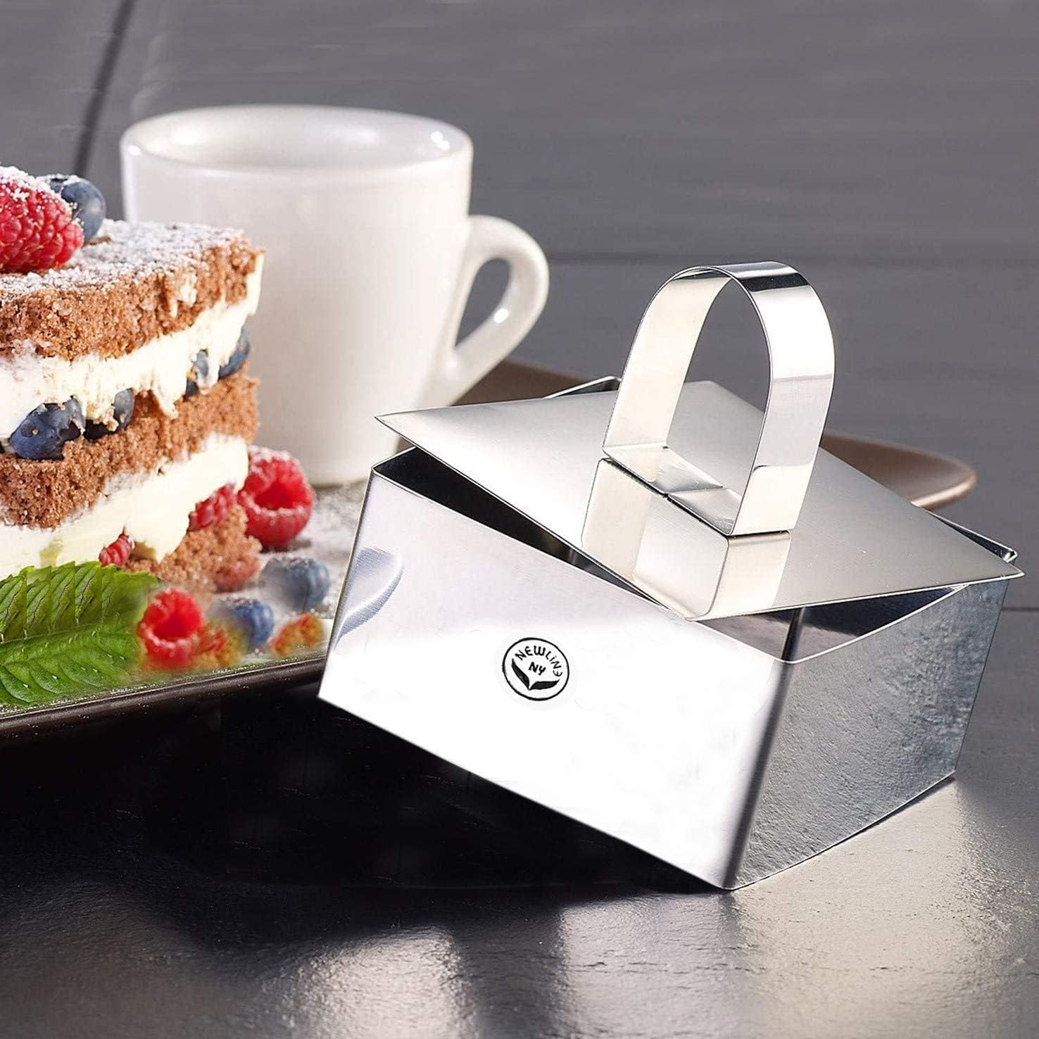 Newlineny NY3 Stainless Steel Dessert Rings (12 Pcs) Molding, Layering, Cake Cutter