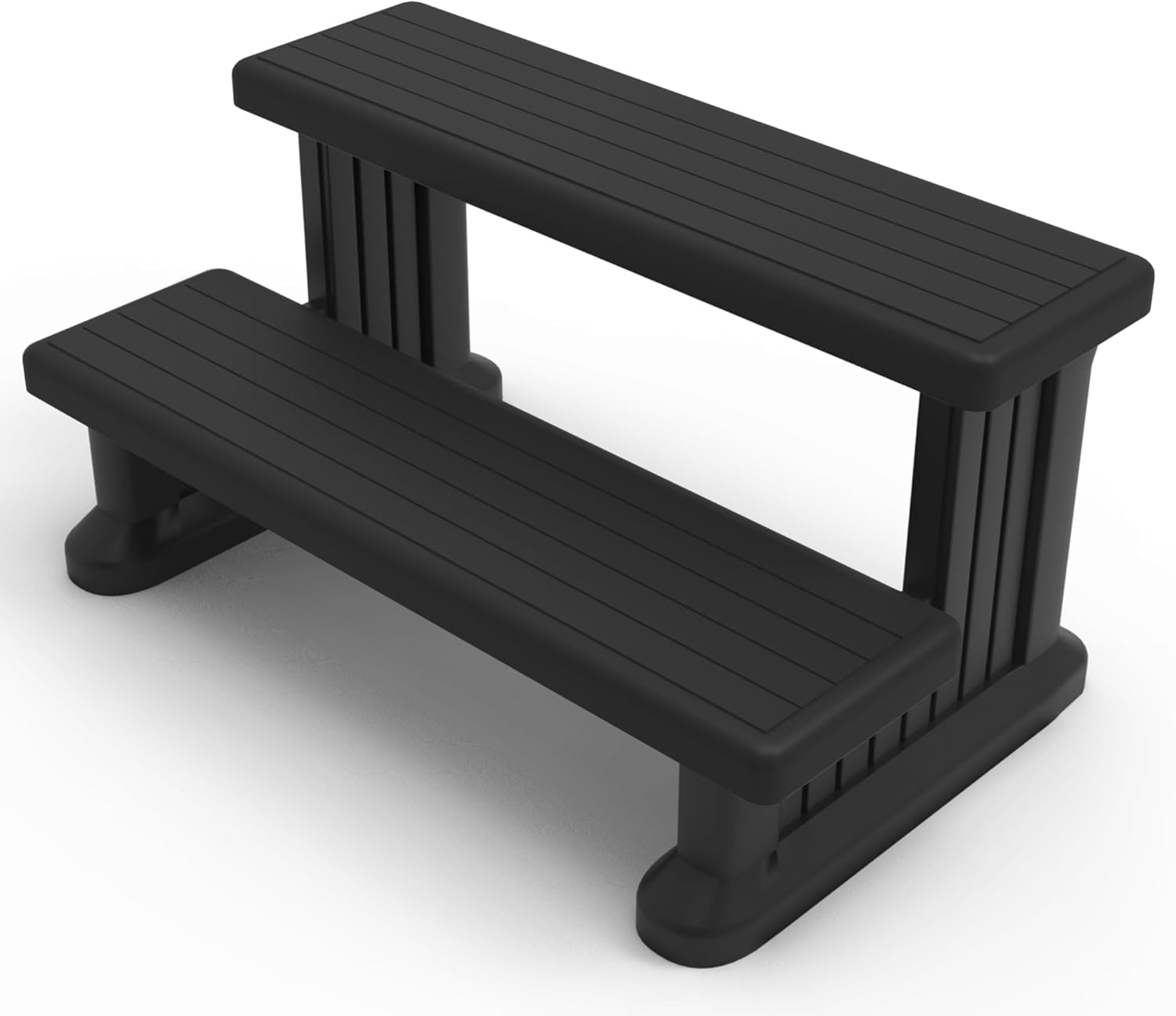 GREVO Hot Tub Steps Spa Steps for round or Straight Sided Spa (Brown)