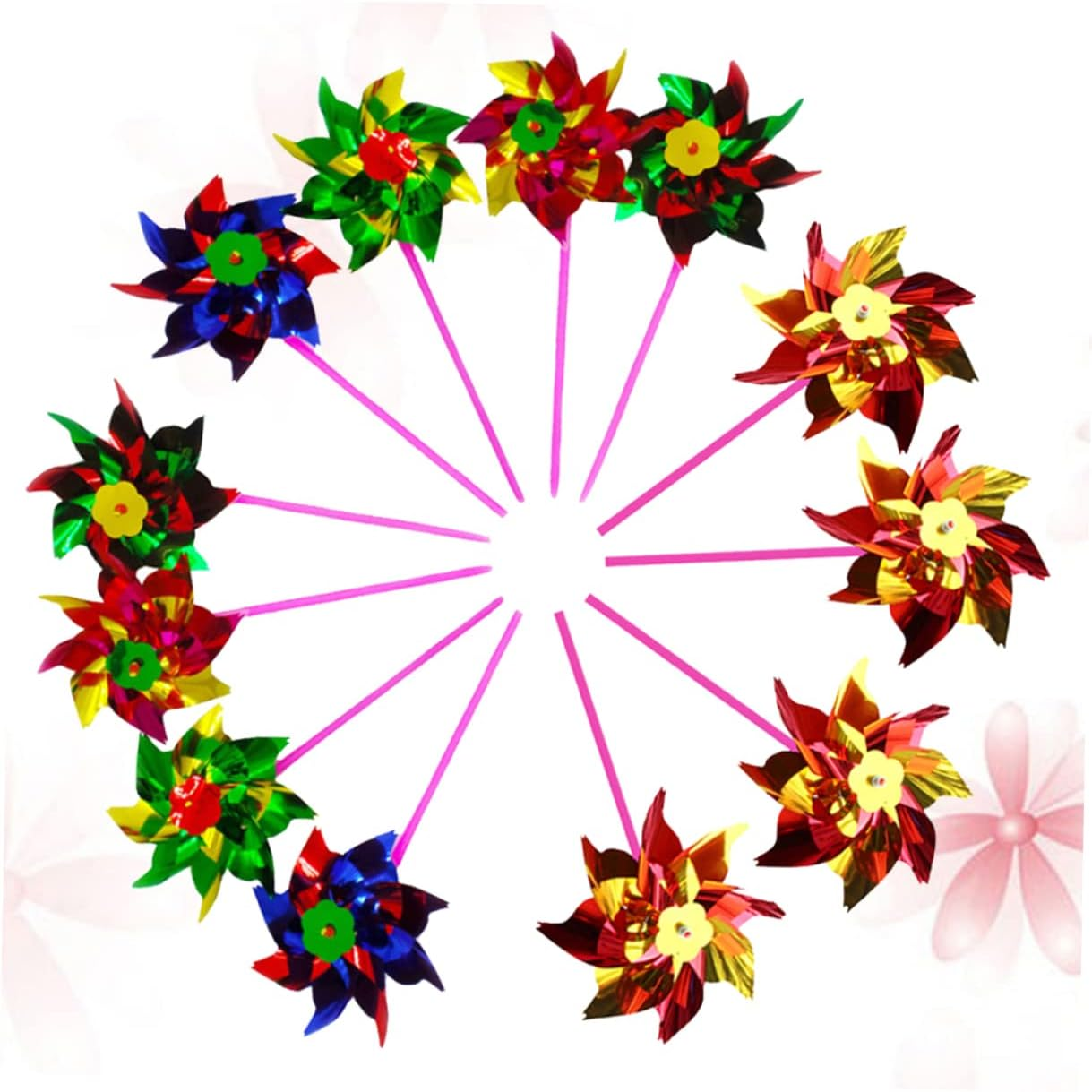 SAFIGLE 40Pcs Small Windmill Mini Windmills for Small DIY Centerpiece Spinners Windmill Toys Pinwheels Windmillpick Giant Pinwheel for Wind Mill for Play Pinwheel Mini Toys image number 2