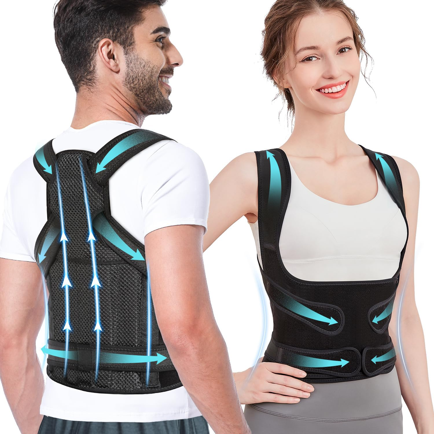 Back Brace and Posture Corrector for Women and Men, Back Straightener Posture Corrector, Scoliosis and Hunchback Correction, Back Pain, Spine Corrector, Support, Adjustable Posture Trainer image number 5