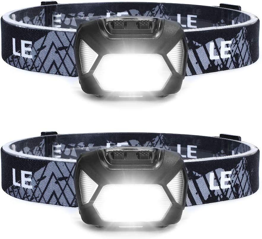 LED Headlamp Flashlights, Super Bright Head Lamp with Red Lights and 6 Modes, Compact and Lightweight, Perfect for Adults and Kids, Pack of 2, Batteries Not Included