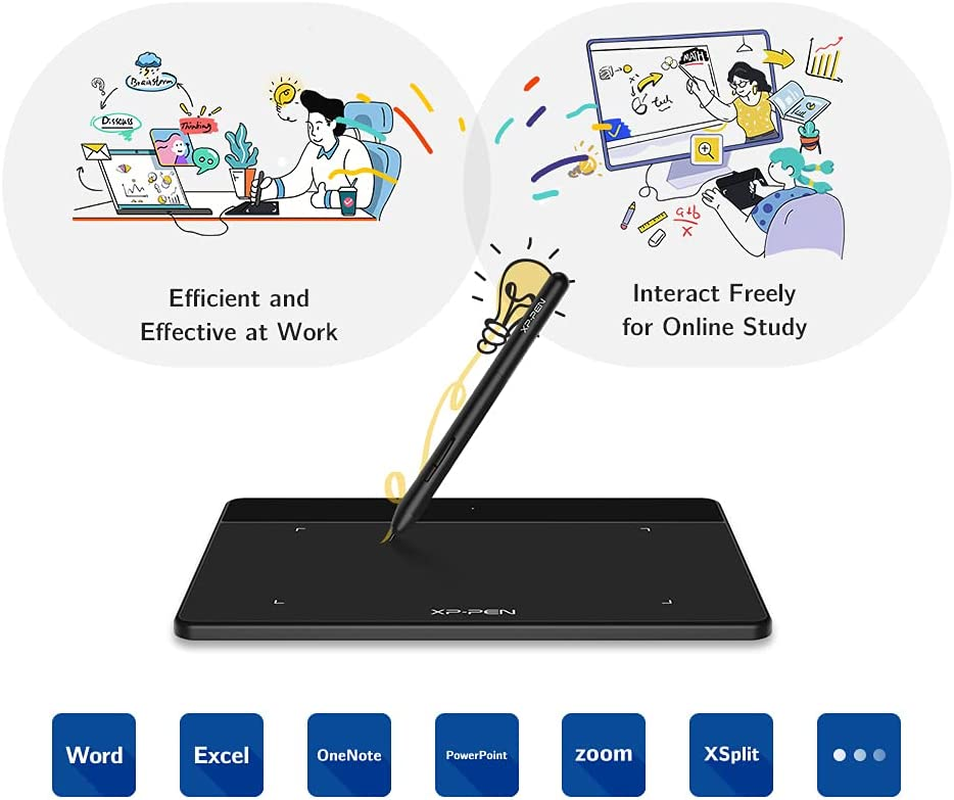 XP-PEN Deco Fun XS OSU Tablet Graphic Drawing Tablets 4X3 Inches Pen Tablet with Battery-Free Stylus (Black) image number 4