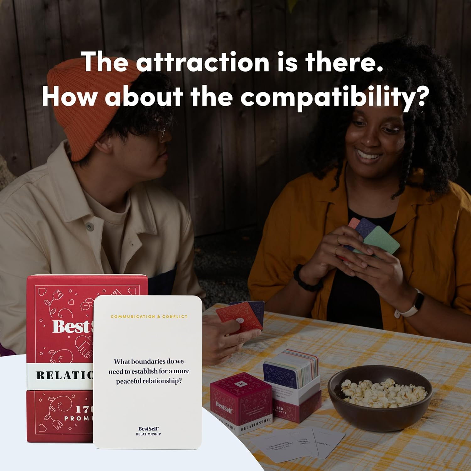 Bestself Relationship Deck - 150 Discussion Prompts to Create Real Conversations - Perfect Couples Games, Card Games for Adults, and Amazing Gifts for Wife image number 3