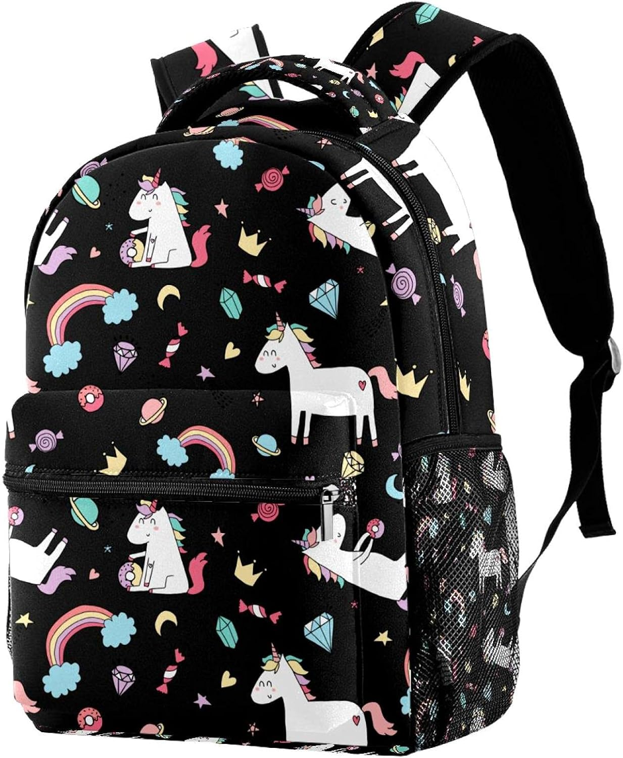 Unicorn Dreams Pattern Backpack Students Shoulder Bags Travel Bag College School Tote Backpacks
