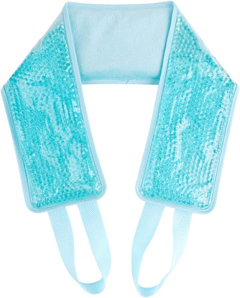 Hot Cold Therapy Pack for Neck Shoulder Back Knee,Reusable Gel Beads Cooling Neck Wrap Pain Relief for Injuries,Swelling, Aches, Bruises & Sprains image number 6