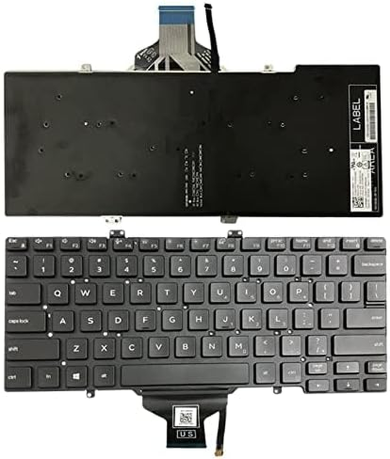 Zahara Keyboard with Backlit US Replacement for Dell Latitude 7400 3400 5400 7410 5401 5411 RN86F 0RN86F NOT Fit for Latitude 7400 2-In-1 (Black) image number 2