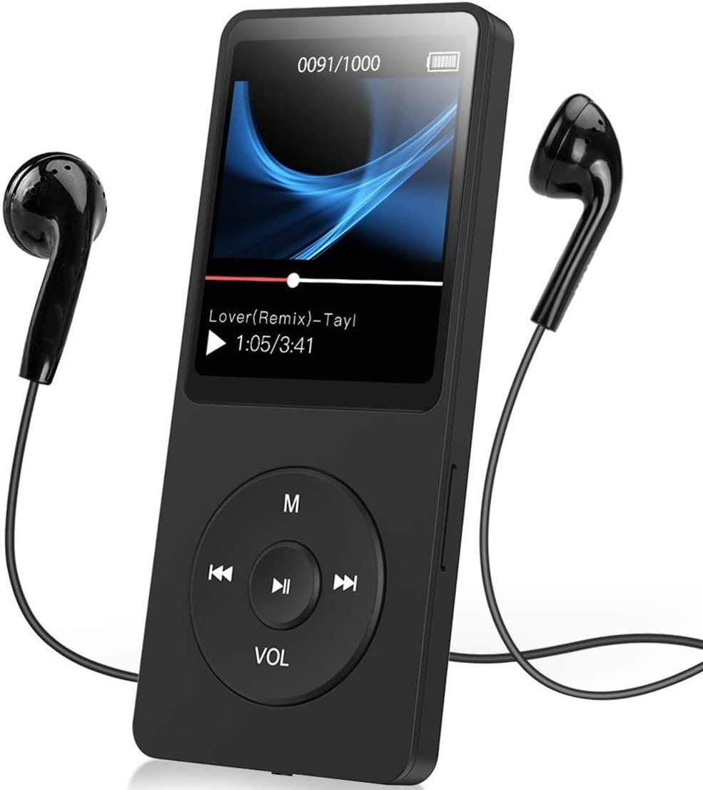 MP3 MP4 Player with Bluetooth 5.0, Ultra Thin Digital LCD 1.77 Inch Screen MP3 Music Player, Built in HD Speakers Portable Hifi Music Player (Without Memory Card) image number 1