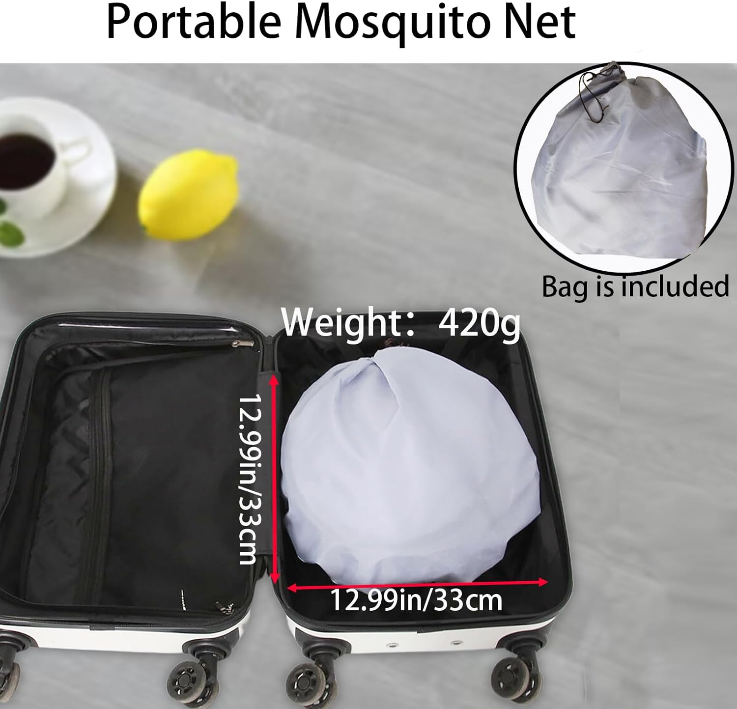 CMINGJ Large Pop up Mosquito Tent, Portable Foldable Mosquito Net with Bottom for Bed Camping Travel Patio, Mosquito Net Suitable for Outdoor Indoor (78 * 28 * 27Inch) (Black Bottom) - Black Bottom image number 4