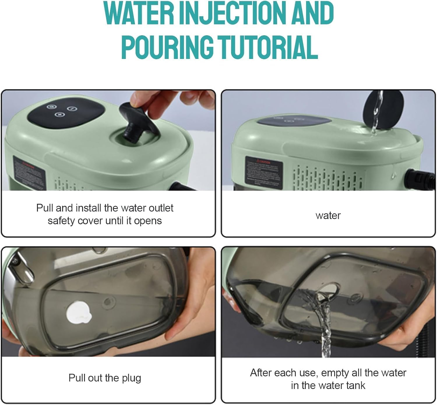 2500W High Pressure Steam Cleaner,Household Handheld Steam Cleaner Machine, Electric Steam Cleaner for Kitchen,Automotive Furniture and Floor Cleaning (Green) (Green) - Green image number 3