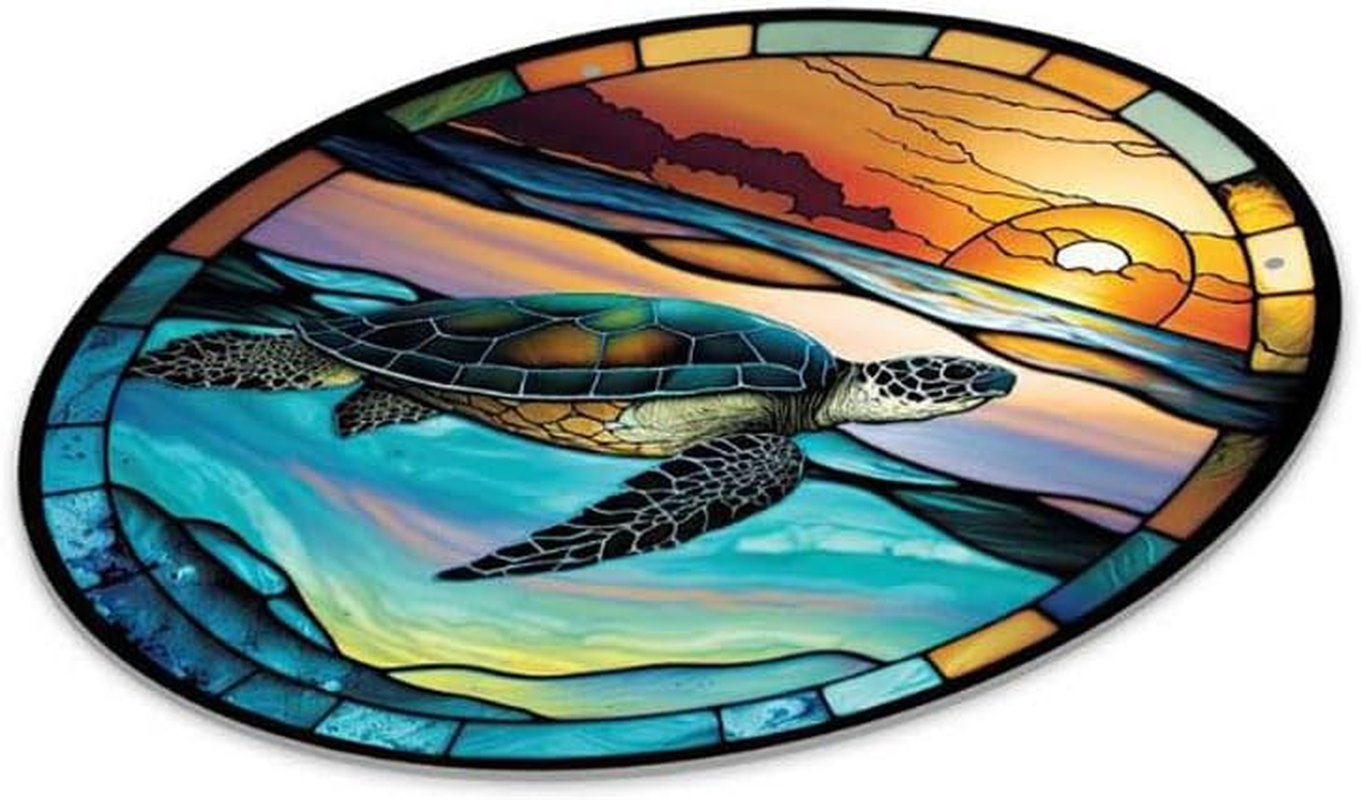 7.9'' Acrylic Window Hanging Decor,Stained Panel Hangings Decorative Acrylic Wall Decor Colorful Ornament Window Hangings for Outdoor Indoor Decor(Marine Turtle)