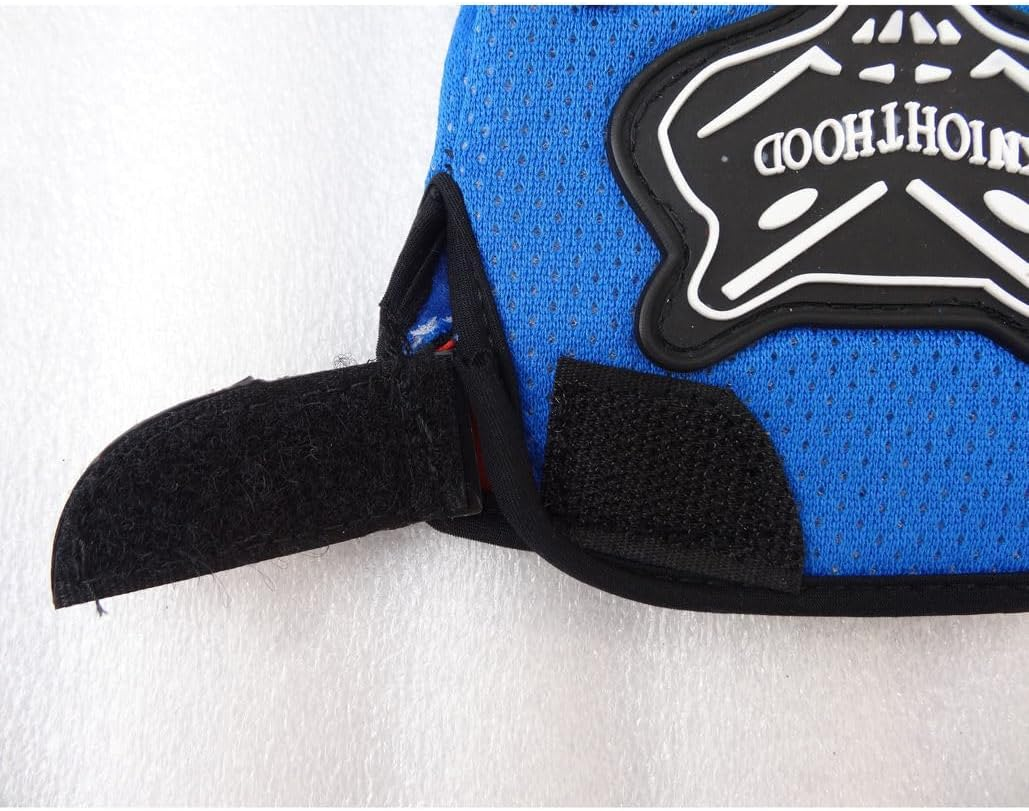 Blue Kids Youth Bike Gloves Children Motorcycle Full Finger Gloves for MX Motorbike Motocross BMX MTB Sport Outdoor - Kid Large
