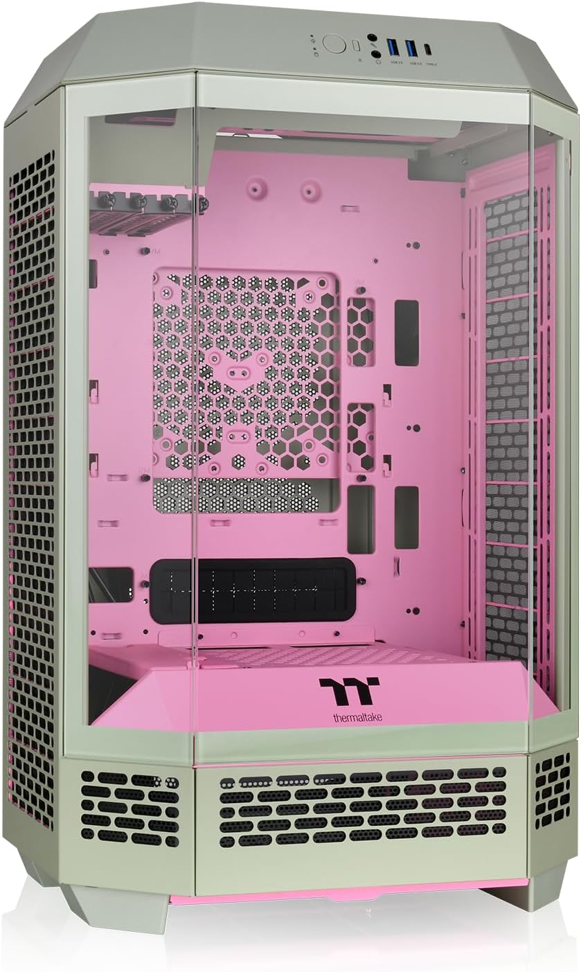 Thermaltake the Tower 300 Tempered Glass Micro Tower Case Matcha Plum Edition, CA-1Y4-00SJWN-00 image number 1