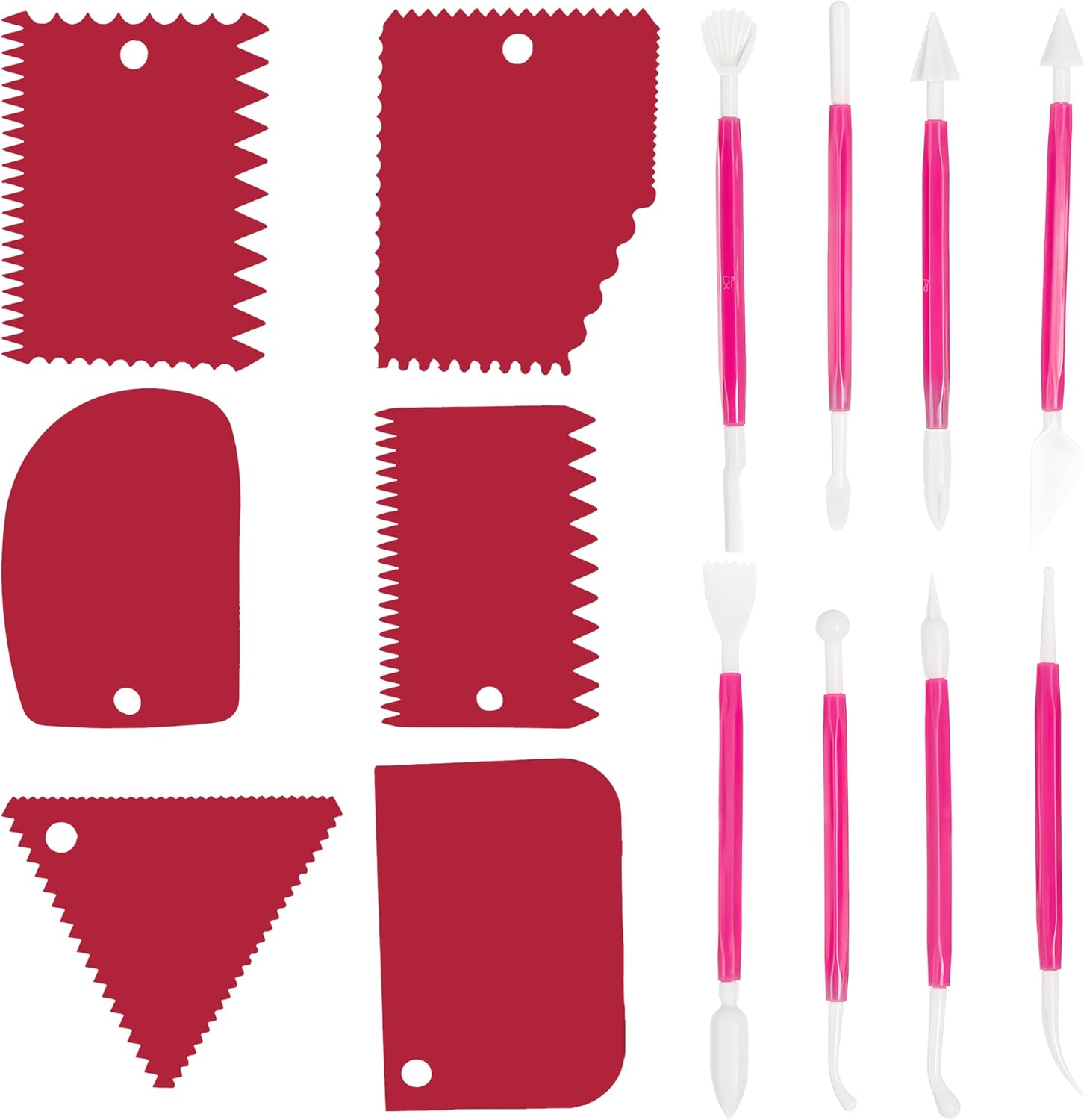 14PCS Professional Clay Tool Set - 6 Scrapers & 8 Carving Pens with Ergonomic Handles for Sculpting, Ceramics, Polymer Clay Modeling - Art Craft Tools for Artists, Potters & DIY Crafters image number 4